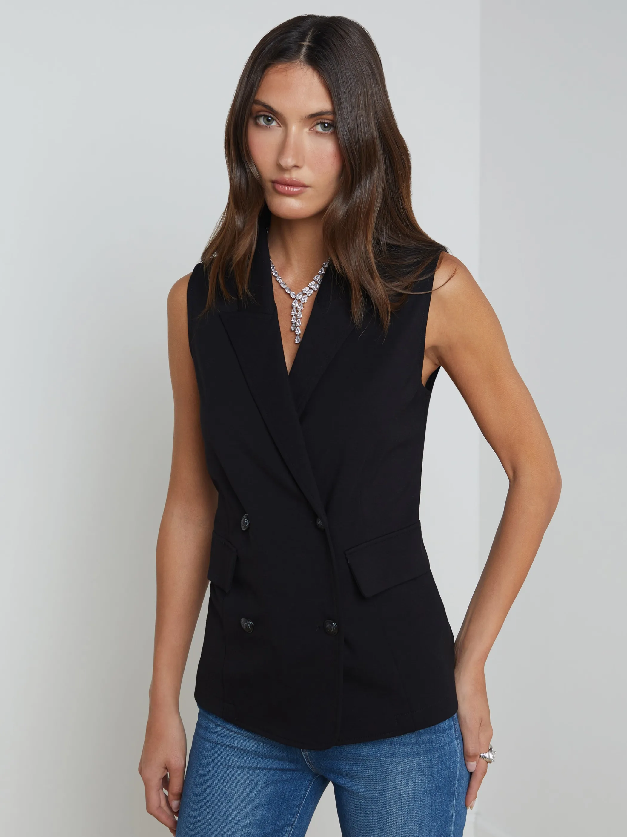 Blouses & Tops | Blazers & Jackets*L'AGENCE ALDORA VEST Black