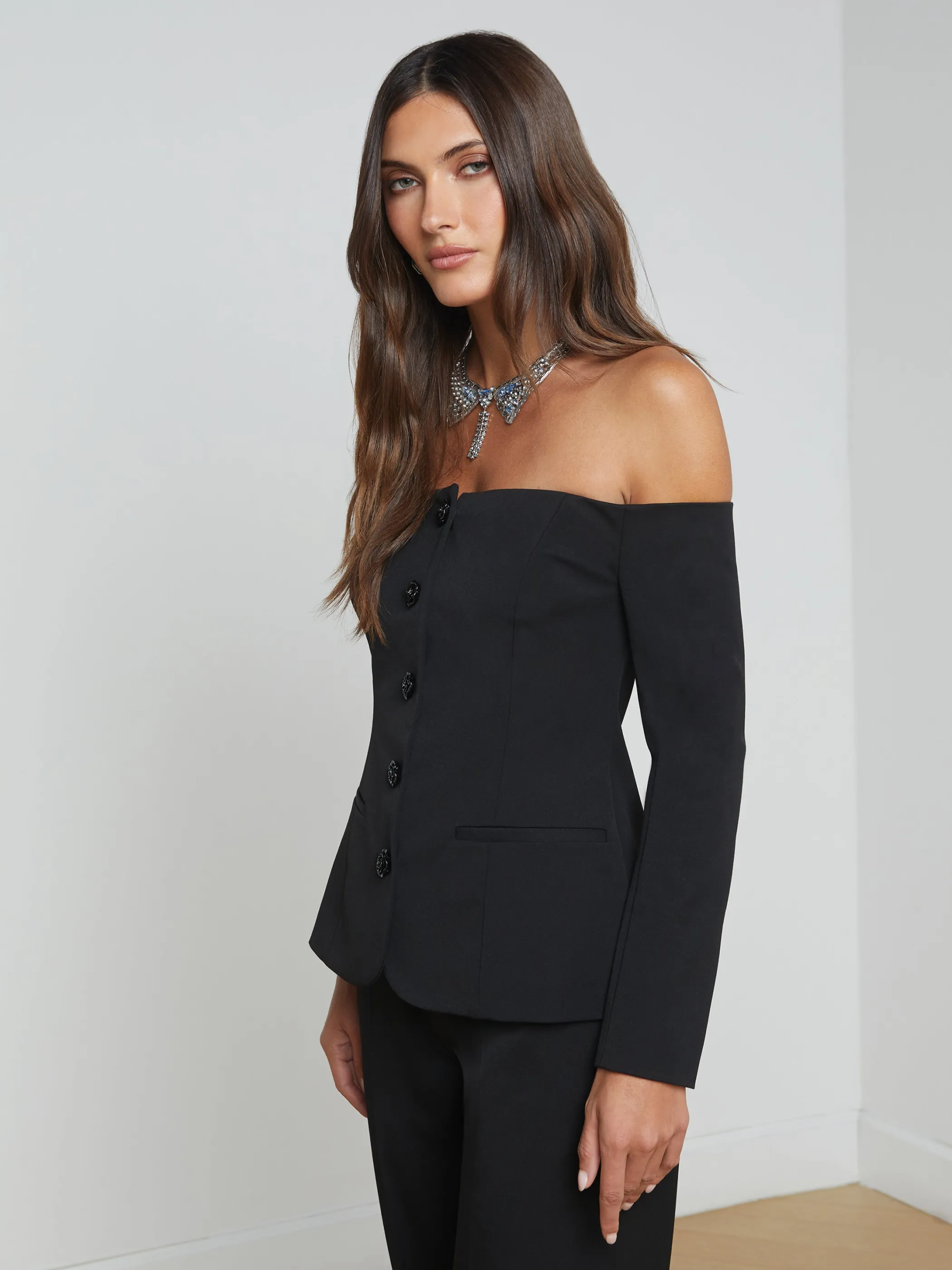 Blouses & Tops | Blazers & Jackets*L'AGENCE ALICE BLAZER TOP Black