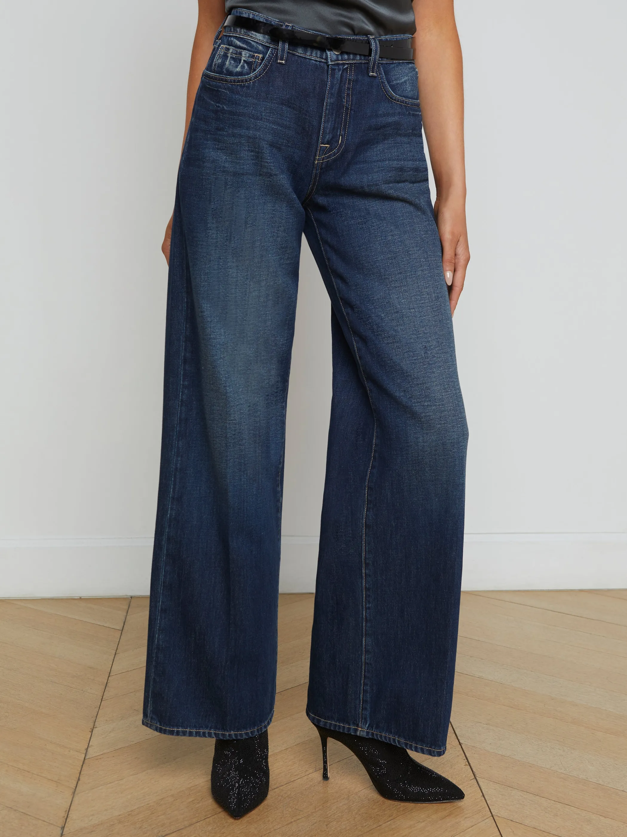 New Denim*L'AGENCE ALICENT WIDE-LEG JEAN Merrit