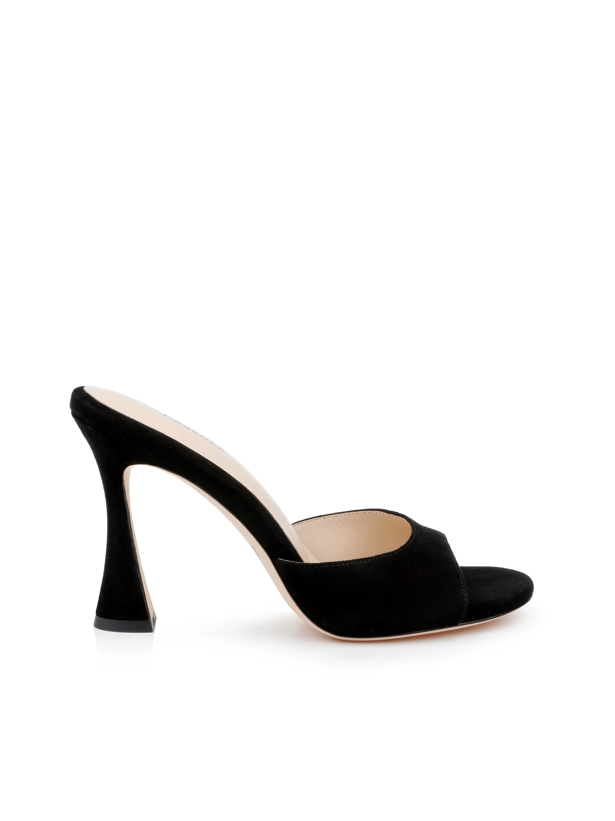 Heels*L'AGENCE AVERY SUEDE PEEP-TOE MULE BlackSuede