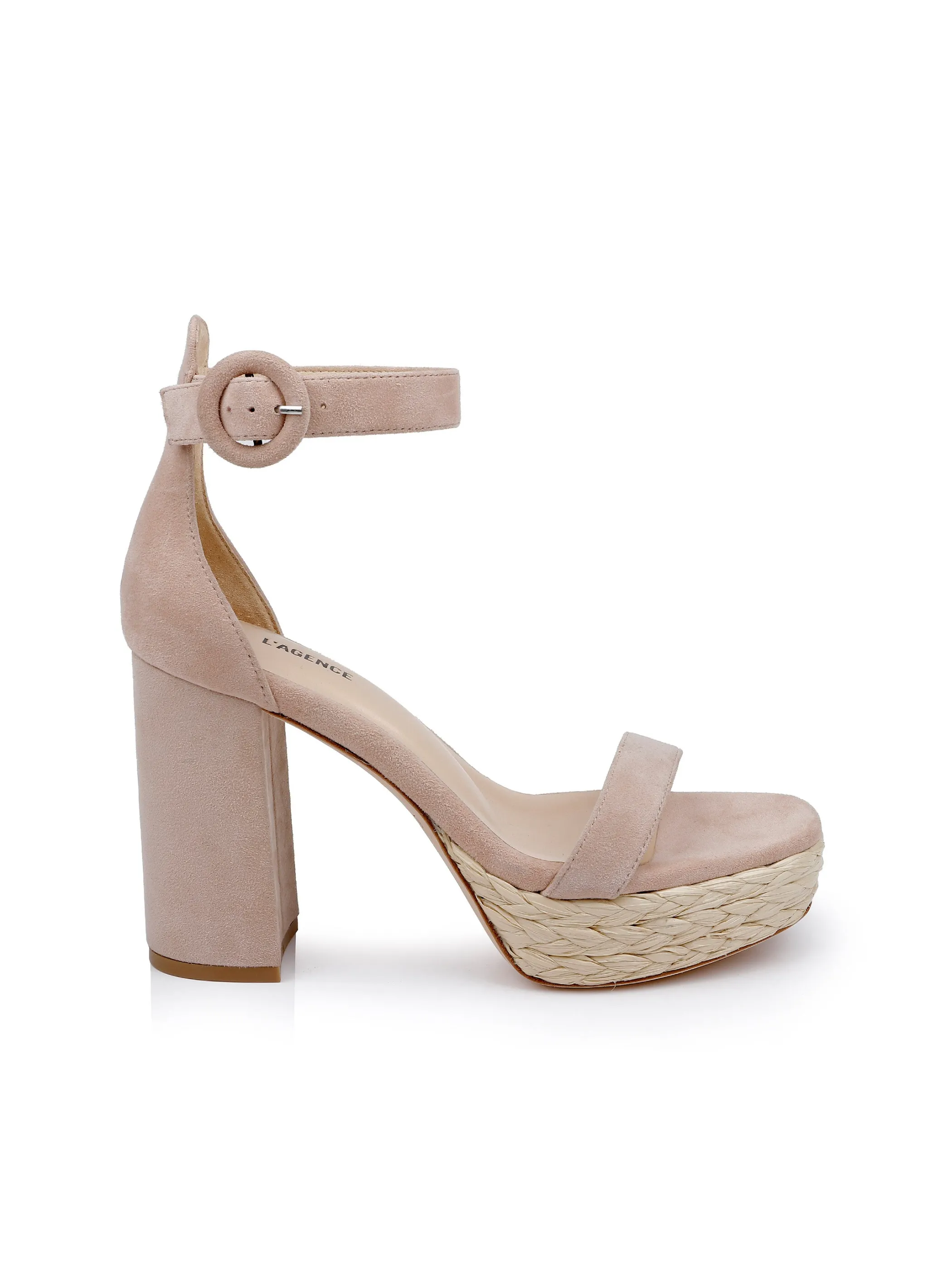 Heels*L'AGENCE AVIA PLATFORM HEELED SANDAL PecanSuede