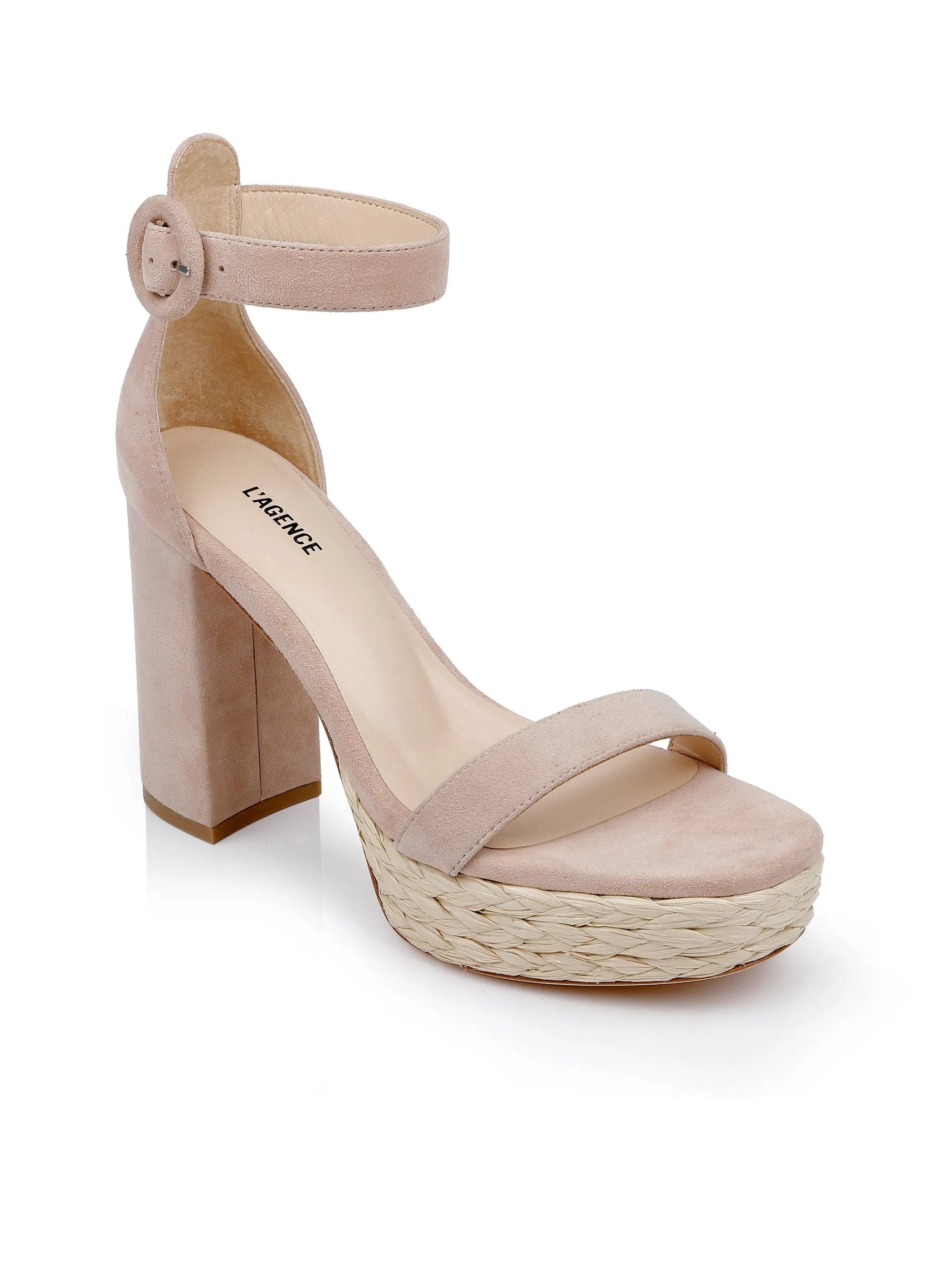 Heels*L'AGENCE AVIA PLATFORM HEELED SANDAL PecanSuede