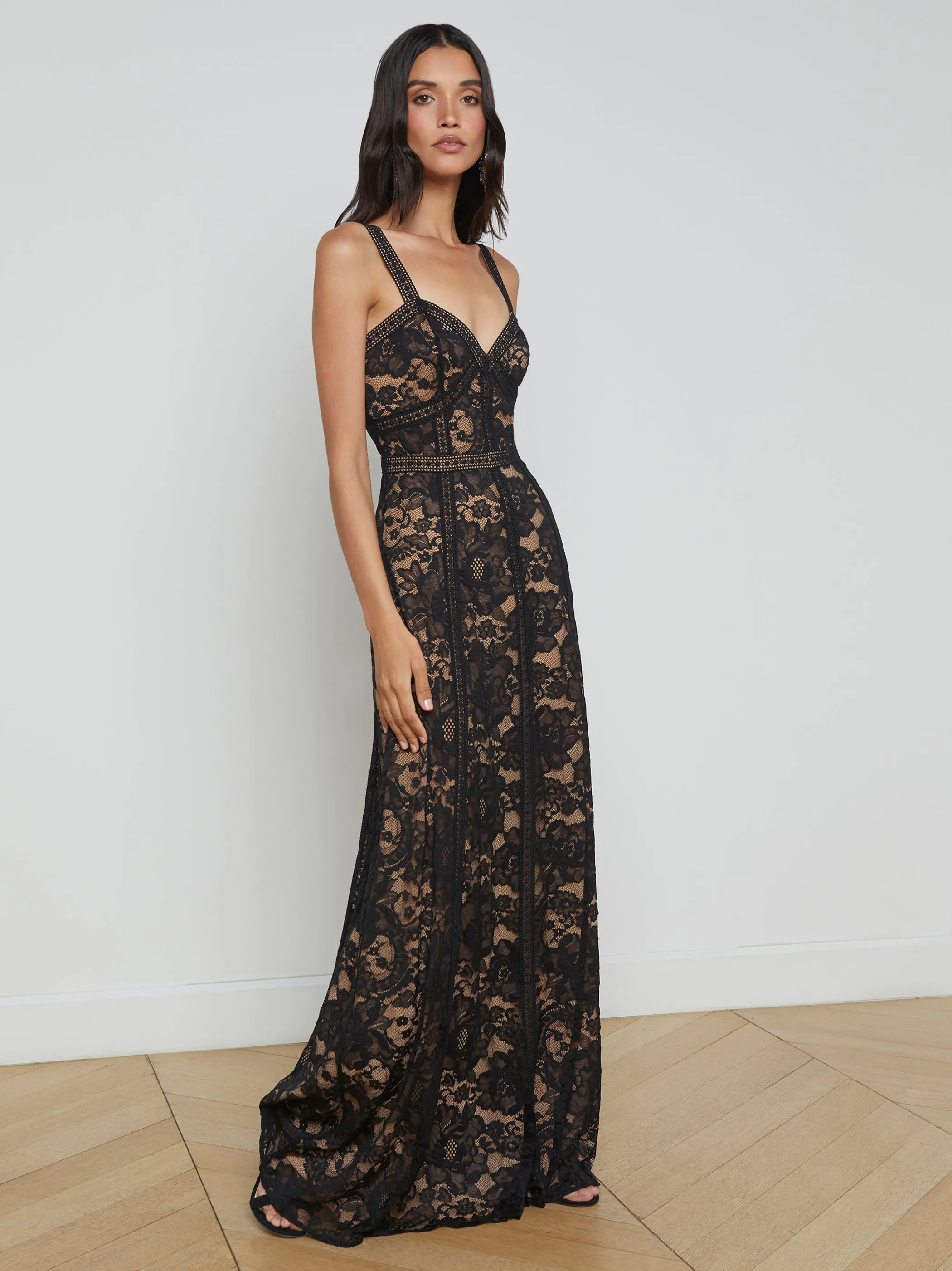 Dresses & Jumpsuits*L'AGENCE AVIGNON LACE MAXI DRESS Black