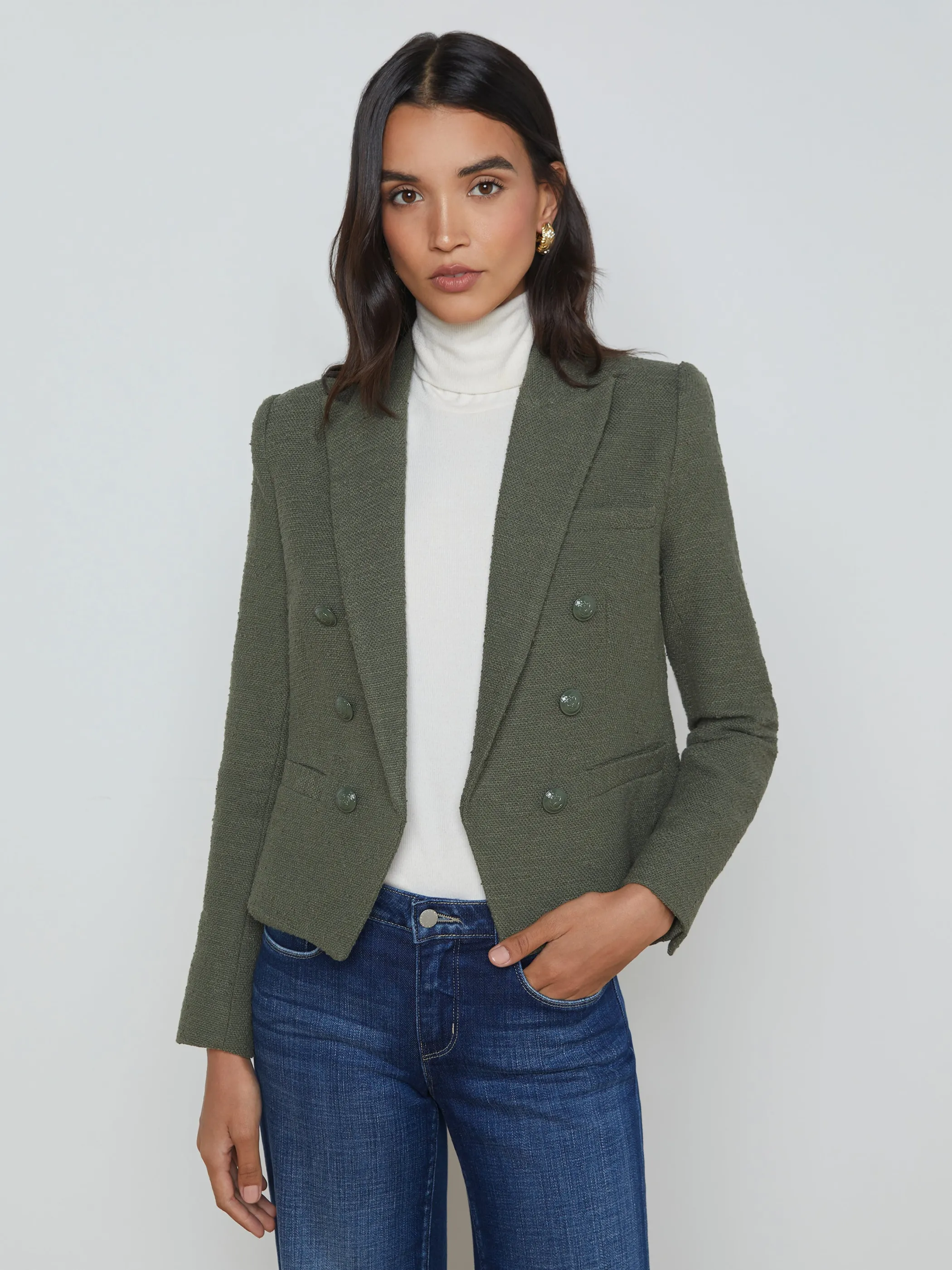 Blazers & Jackets*L'AGENCE BROOKE OPEN-FRONT BLAZER Beetle