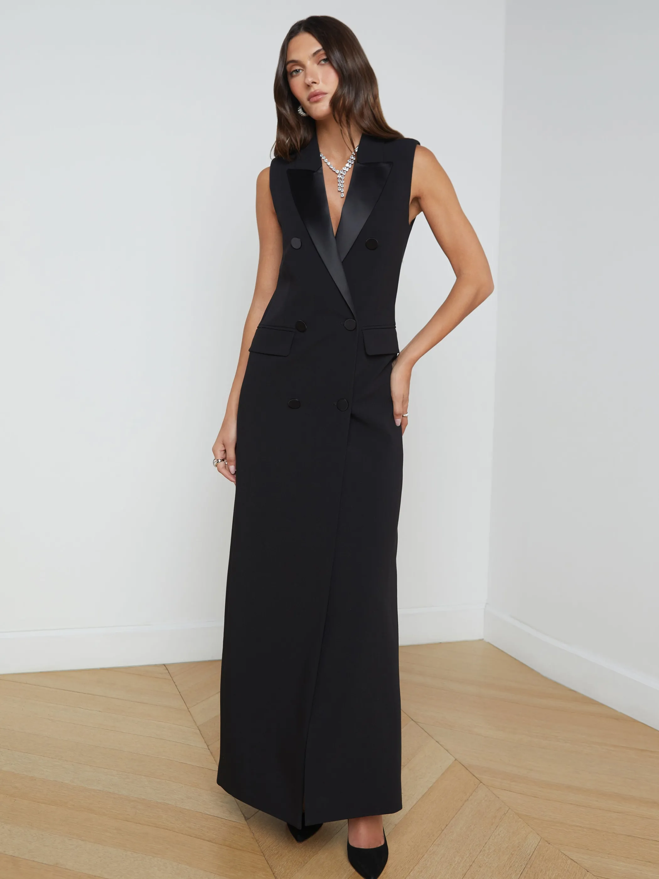 Dresses & Jumpsuits*L'AGENCE CALLIOPE BLAZER GOWN Black