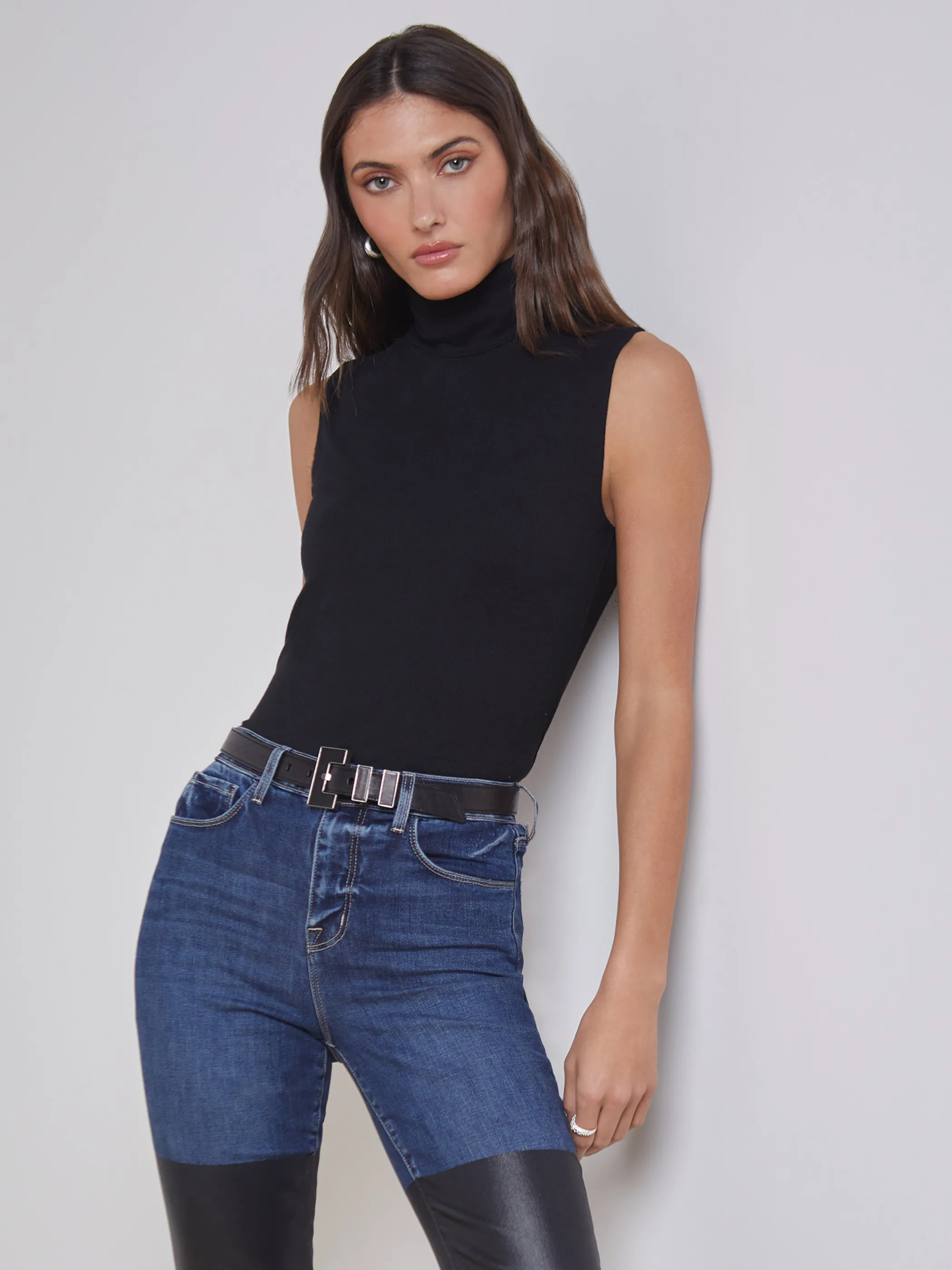 Tees | Blouses & Tops*L'AGENCE CECI SLEEVELESS TURTLENECK MicroModalBlack