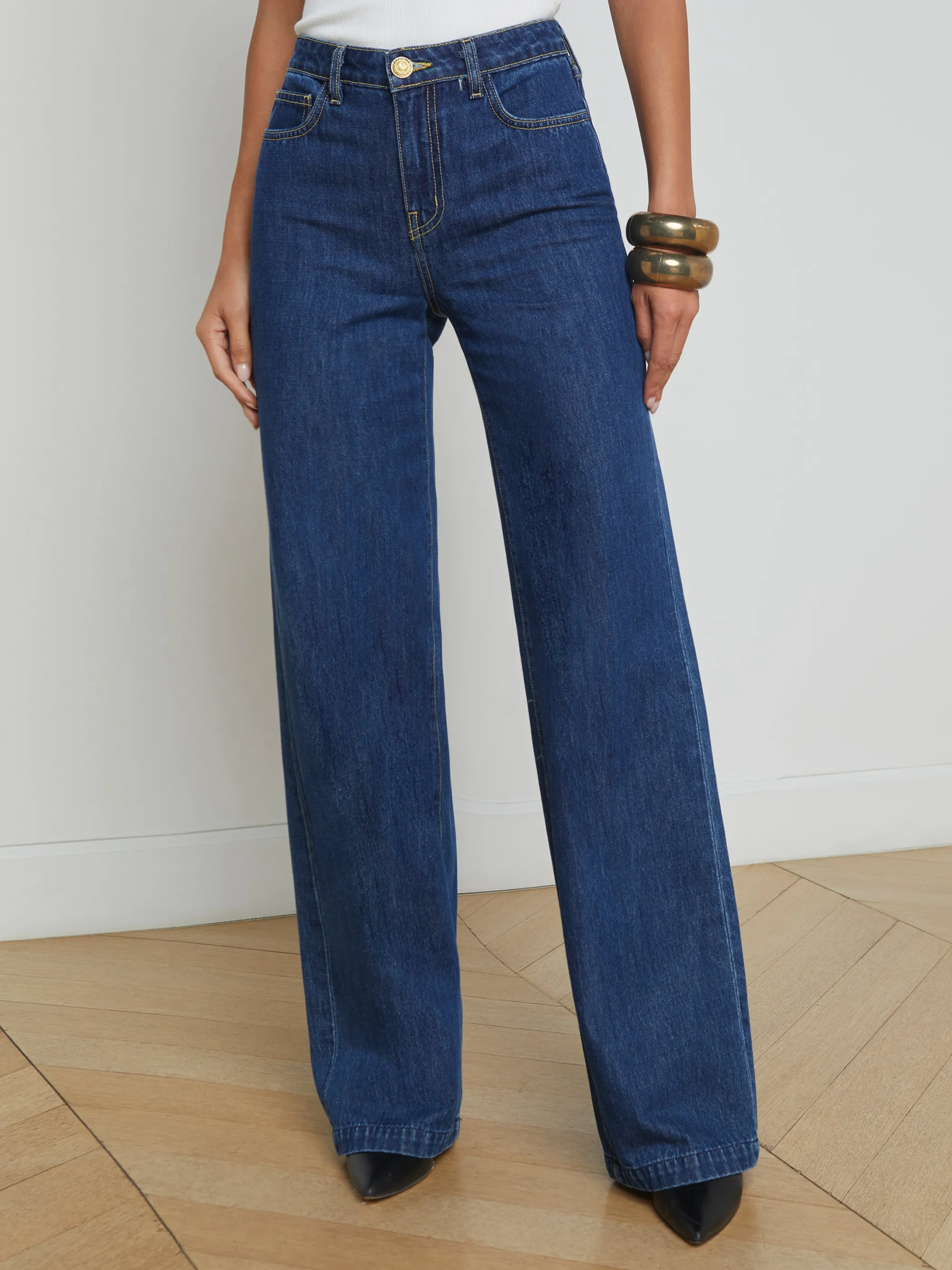 New Denim*L'AGENCE CLAYTON WIDE-LEG JEAN Conway