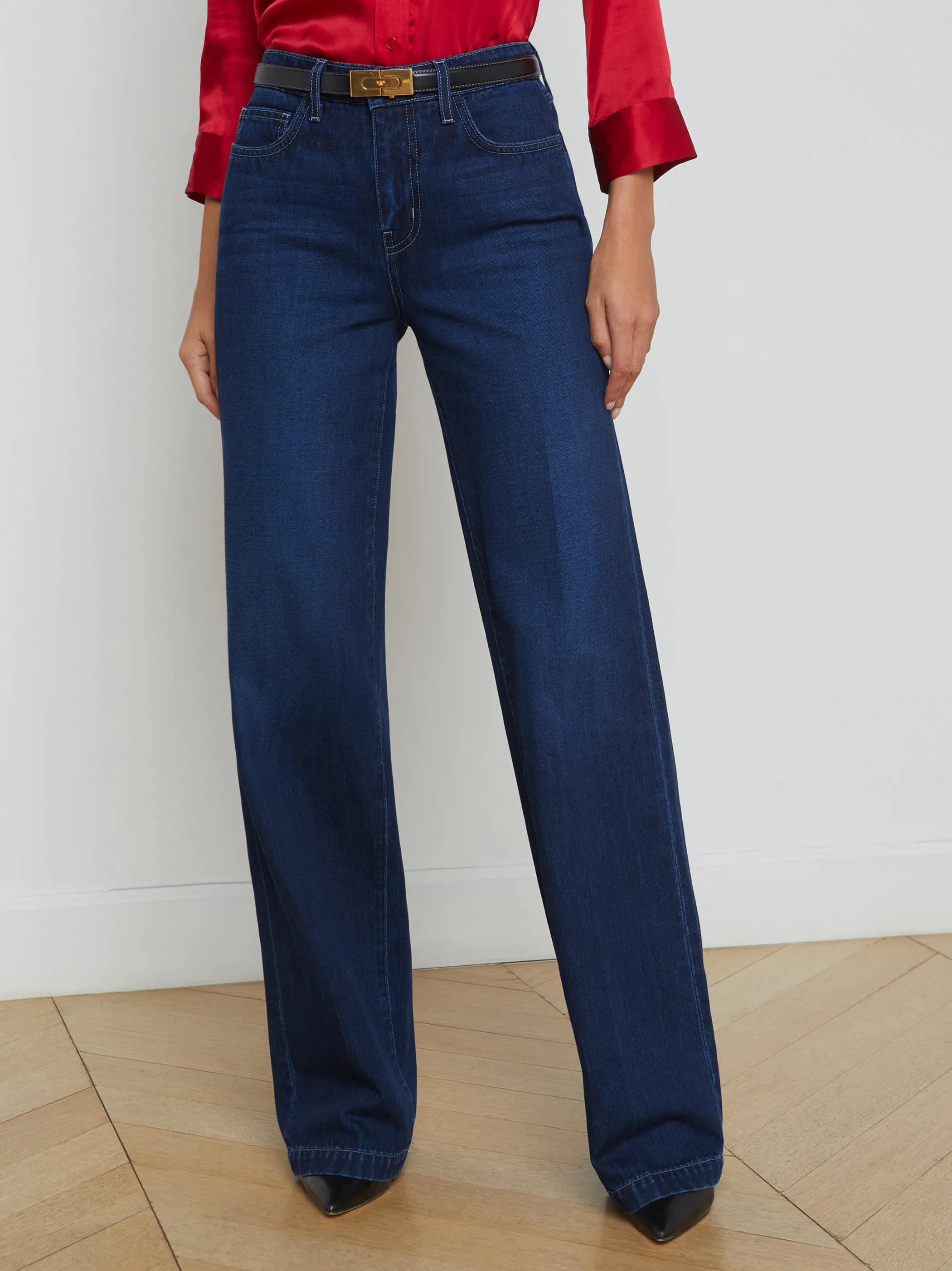 New Denim*L'AGENCE CLAYTON WIDE-LEG JEAN Harlan