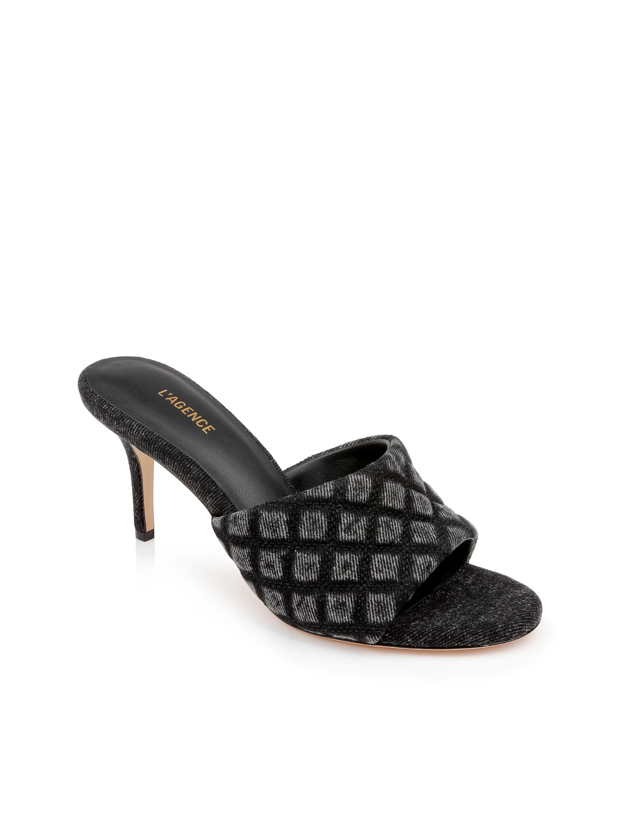 Heels*L'AGENCE DENISE DENIM MULE BlackDenim