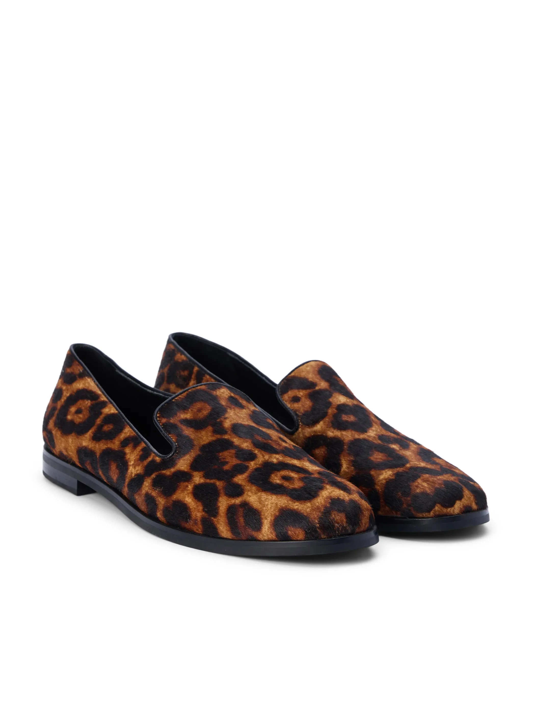 Flats & Loafers*L'AGENCE DOMINIK LEATHER LOAFER NaturalLeopardHair