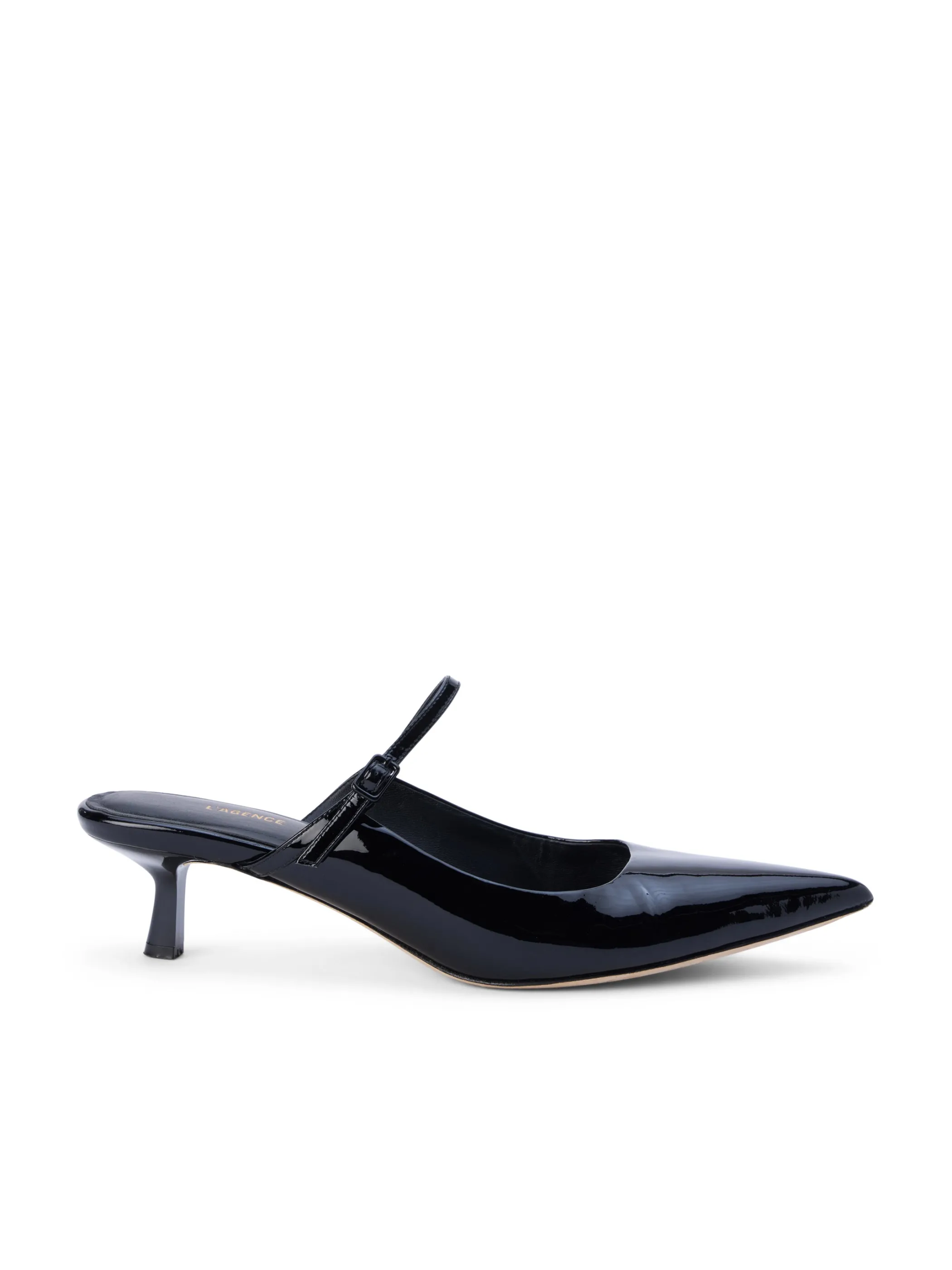 Heels*L'AGENCE EDITH PATENT LEATHER MULE BlackPatent