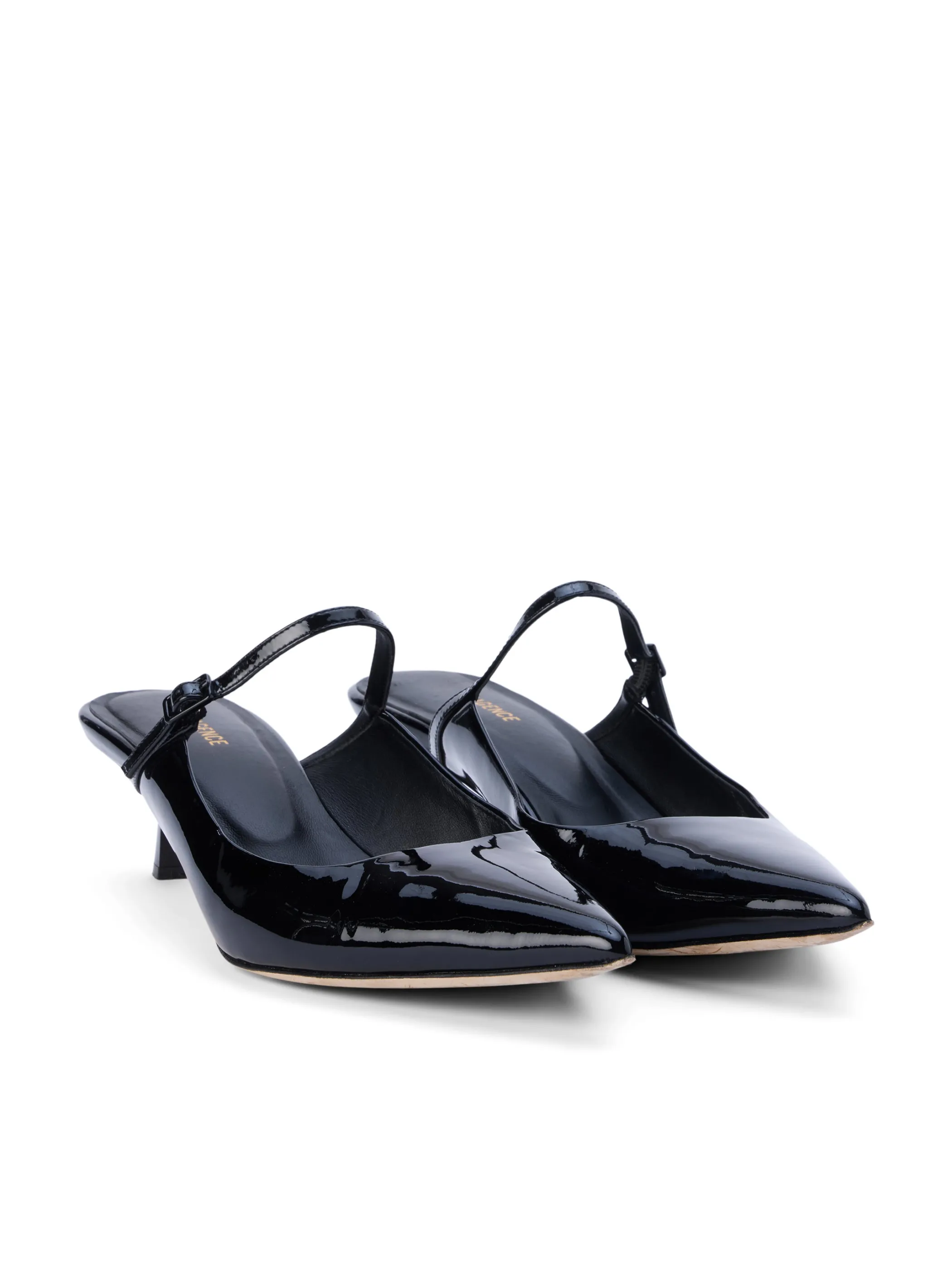 Heels*L'AGENCE EDITH PATENT LEATHER MULE BlackPatent