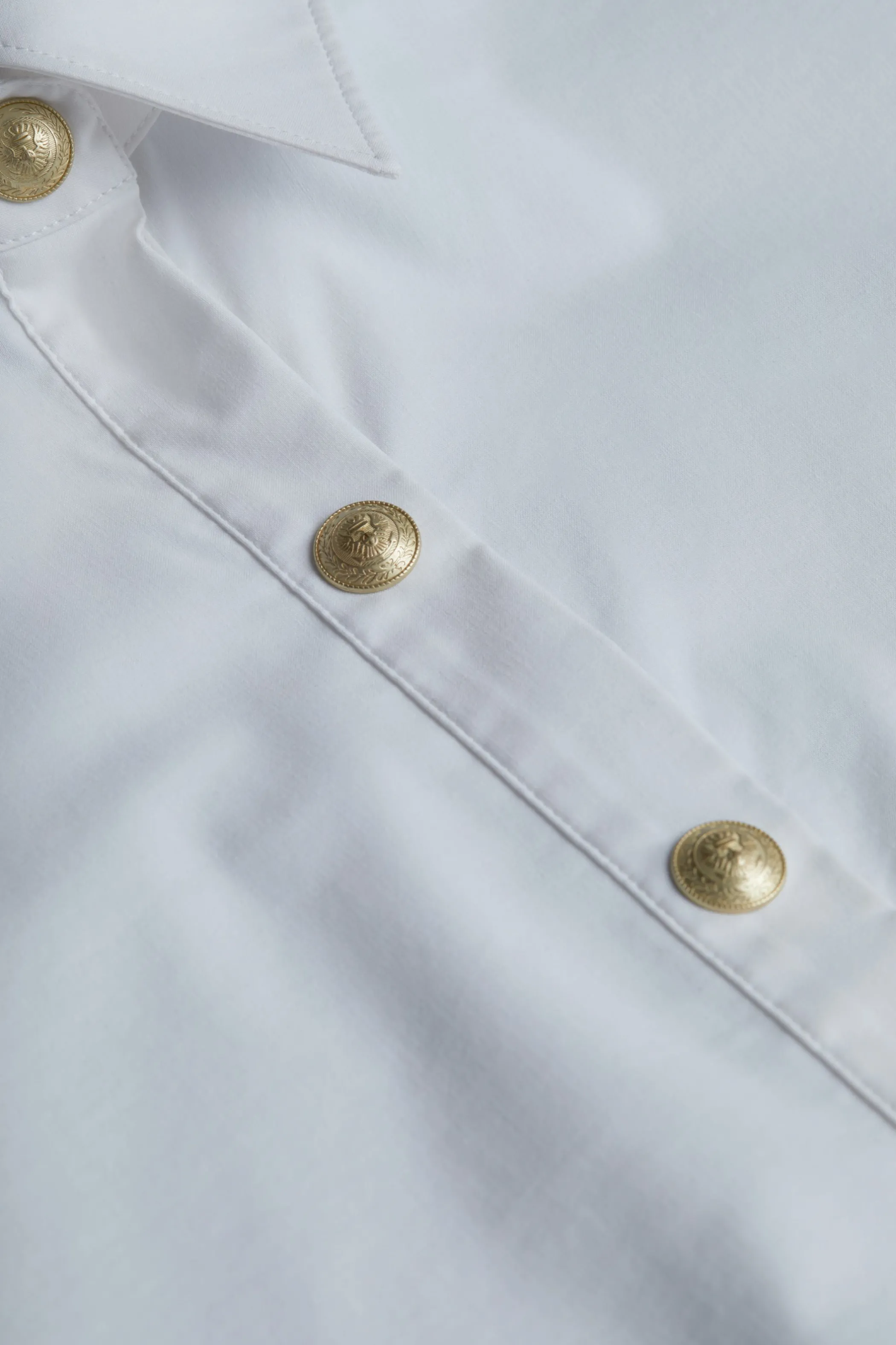 Blouses & Tops*L'AGENCE ELLERY BUTTON-DOWN SHIRT White/Gold