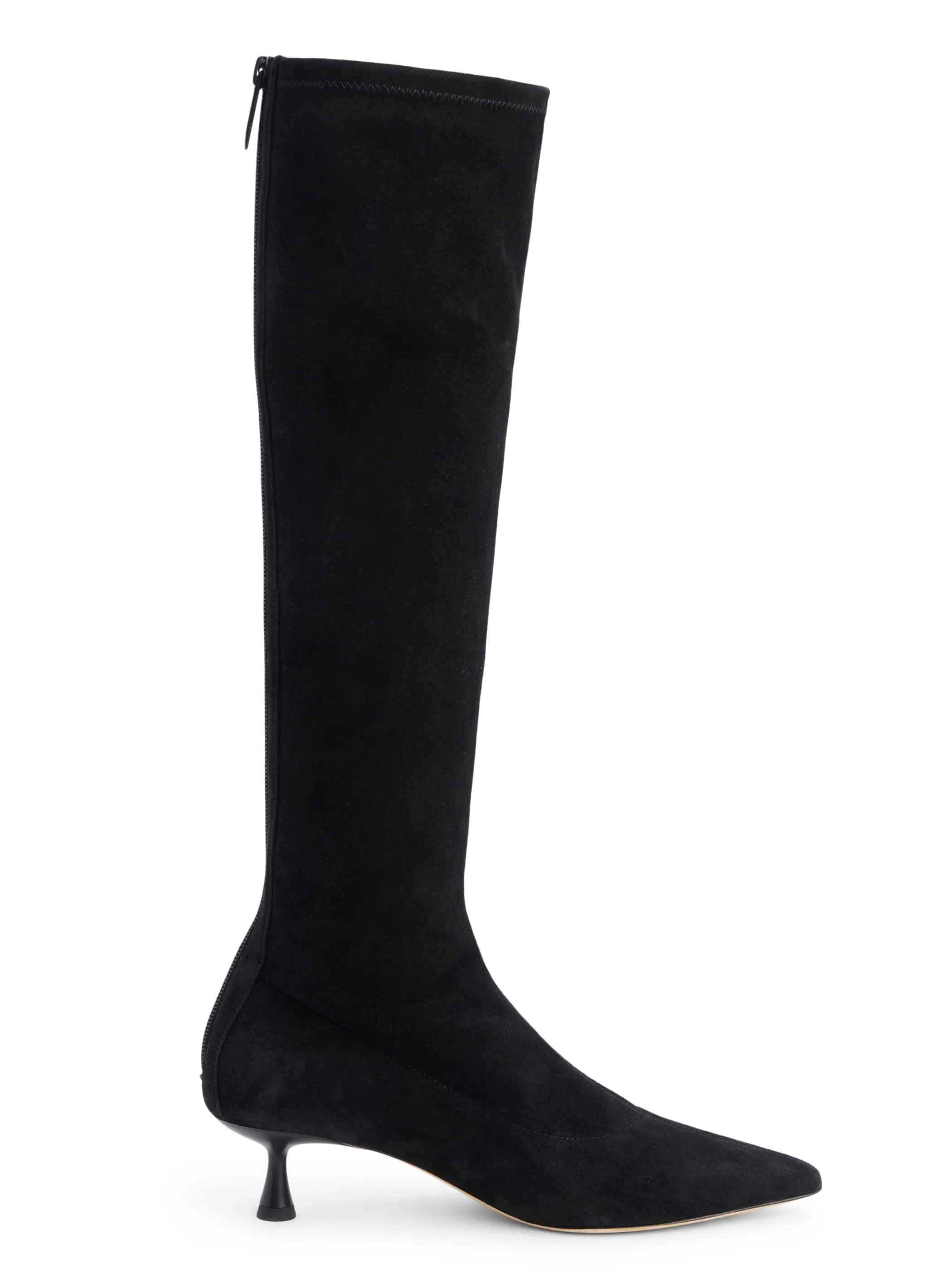 Boots & Booties*L'AGENCE EMILIE SUEDE KITTEN HEEL BOOT BlackSuede