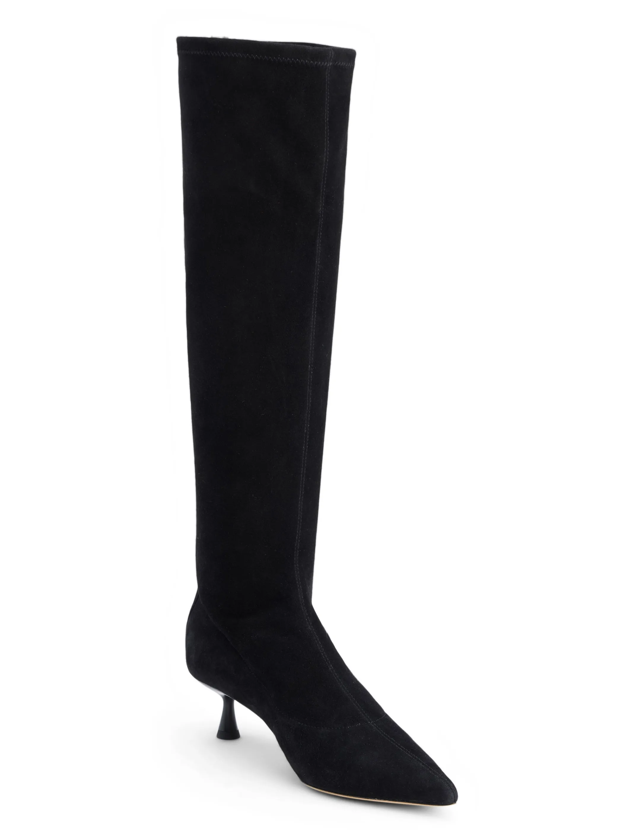 Boots & Booties*L'AGENCE EMILIE SUEDE KITTEN HEEL BOOT BlackSuede