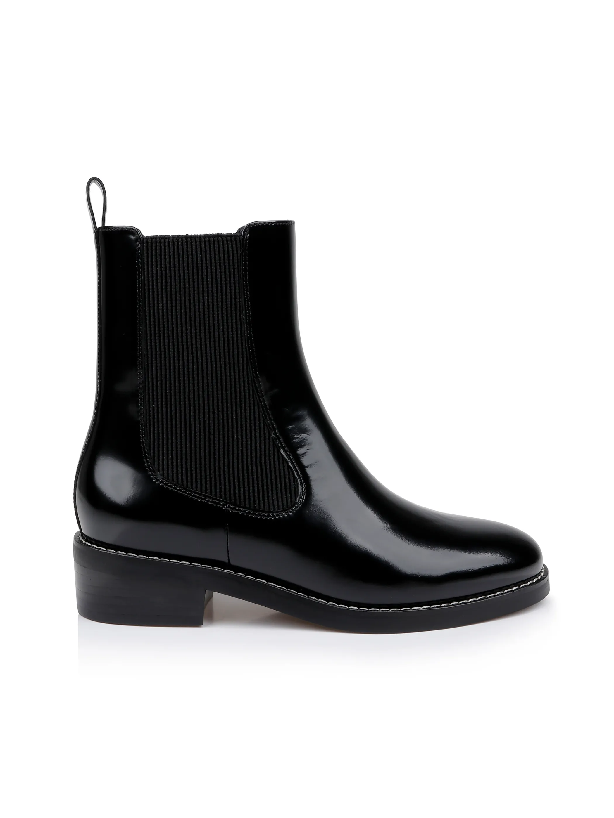 Boots & Booties*L'AGENCE EMMA LEATHER CHELSEA BOOT BlackLeather