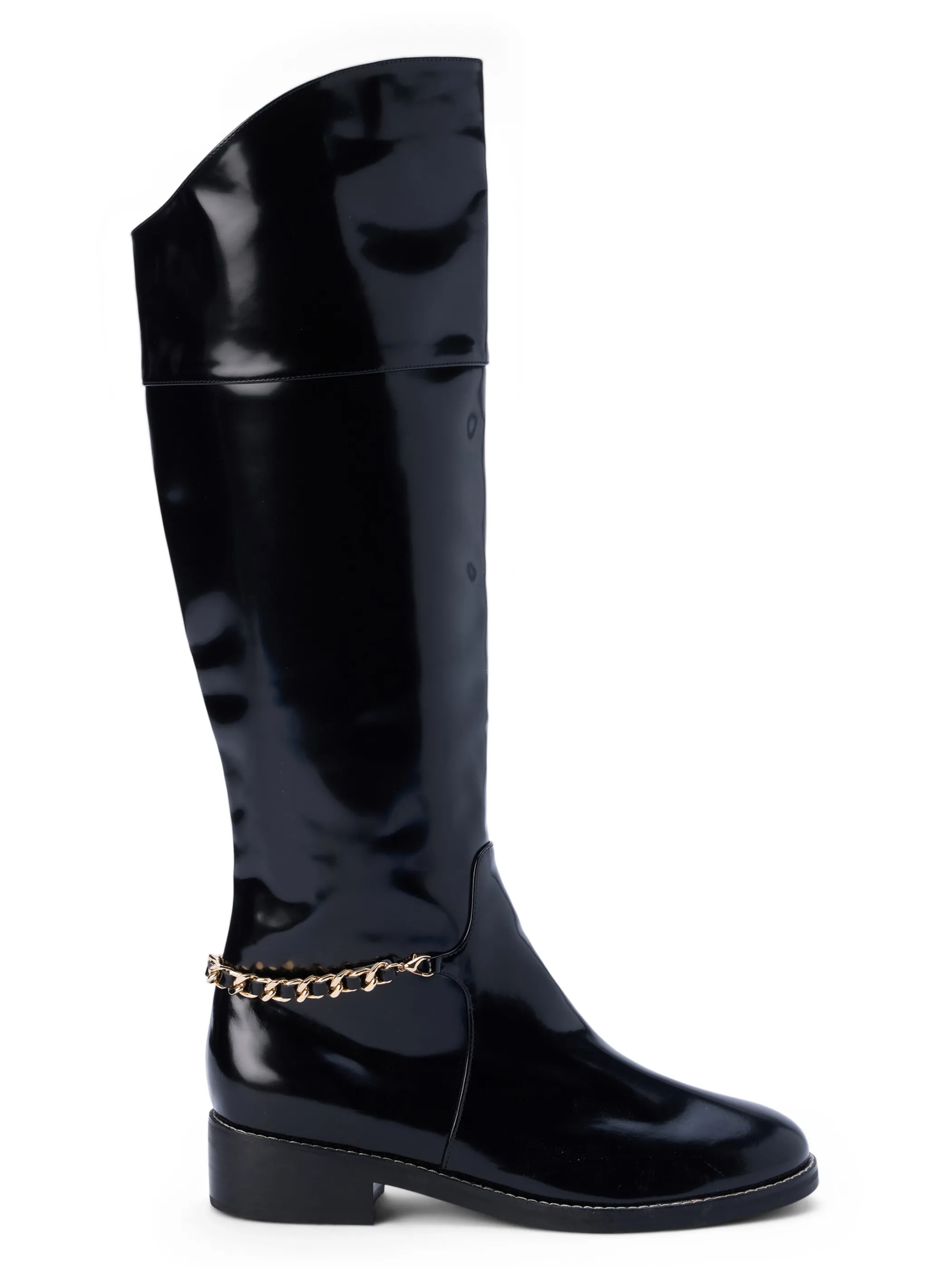 Boots & Booties*L'AGENCE EULALIE LEATHER RIDING BOOT BlackLeather