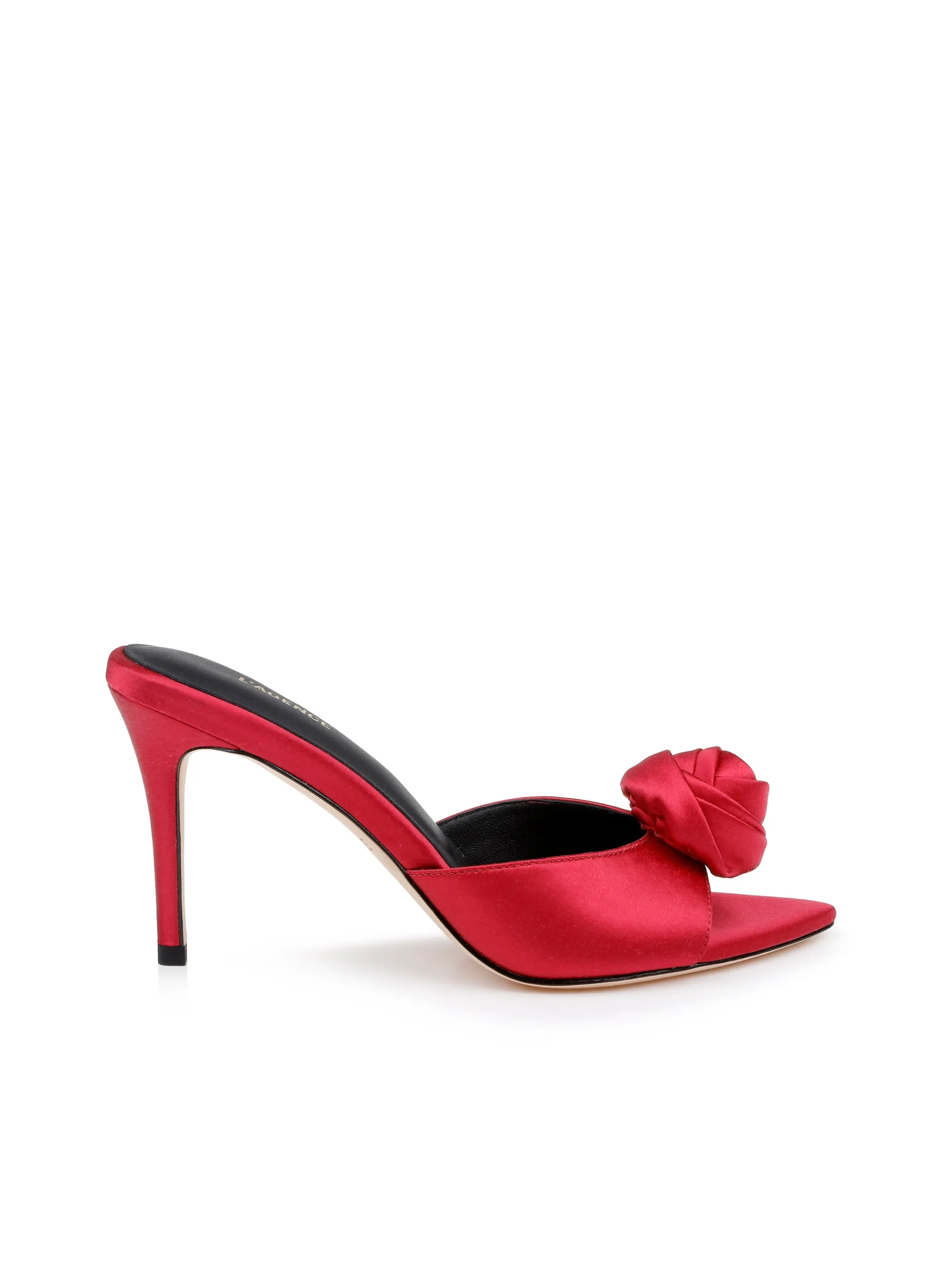 Heels*L'AGENCE FELICE SATIN SANDAL RedSatin