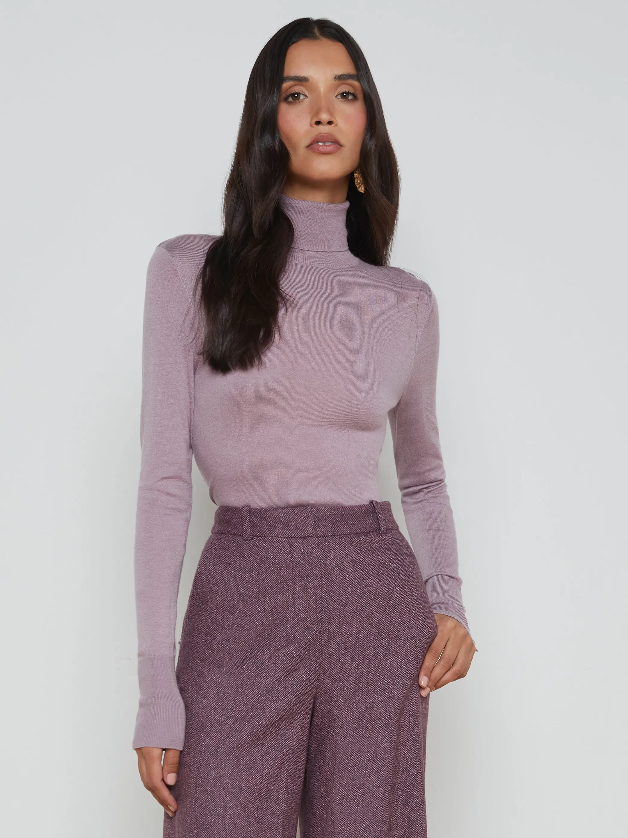 Blouses & Tops | Knitwear*L'AGENCE FLORA TURTLENECK Wisteria/Gold