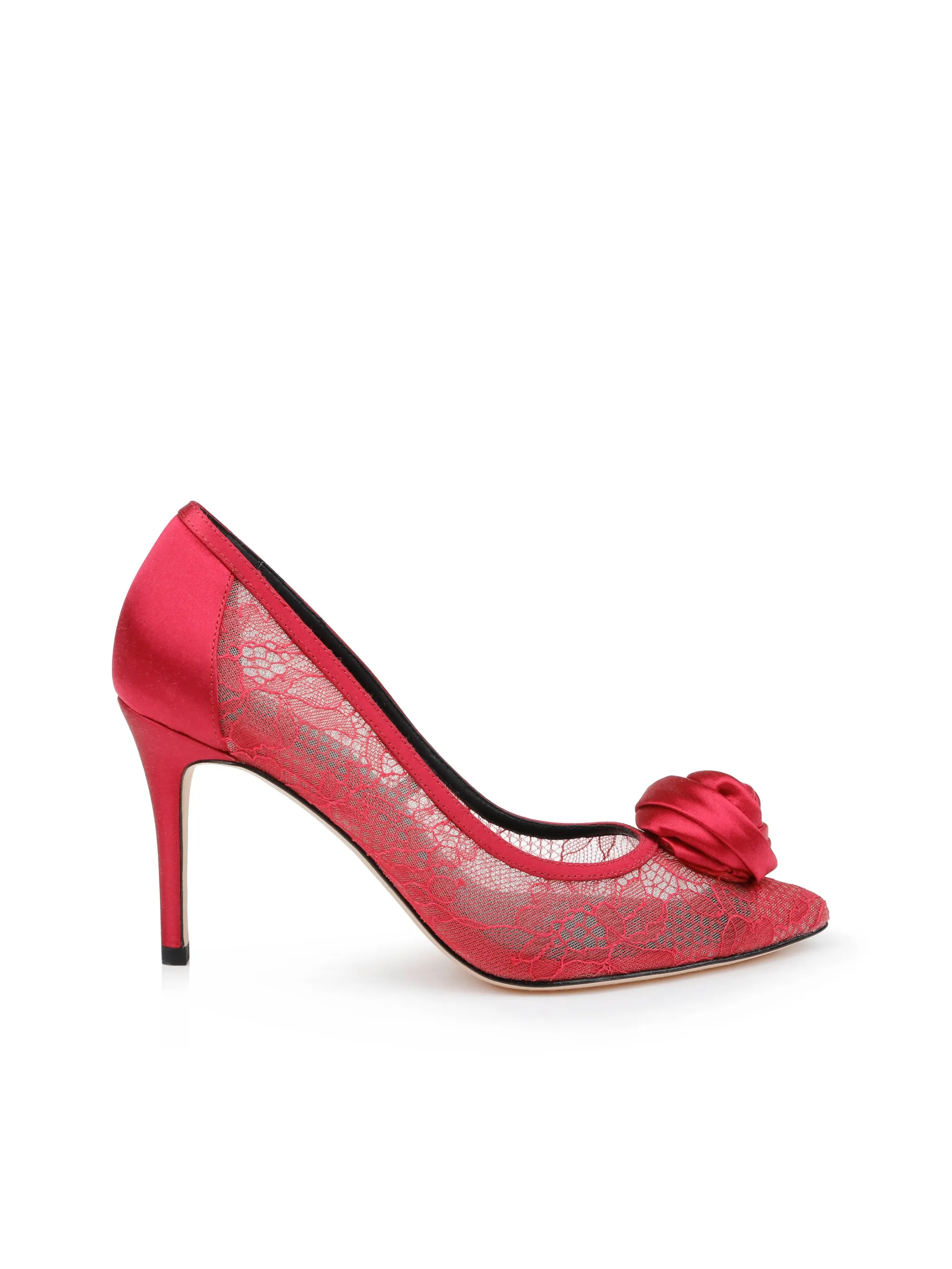 Heels*L'AGENCE FOSETTE LACE SANDAL RedLace