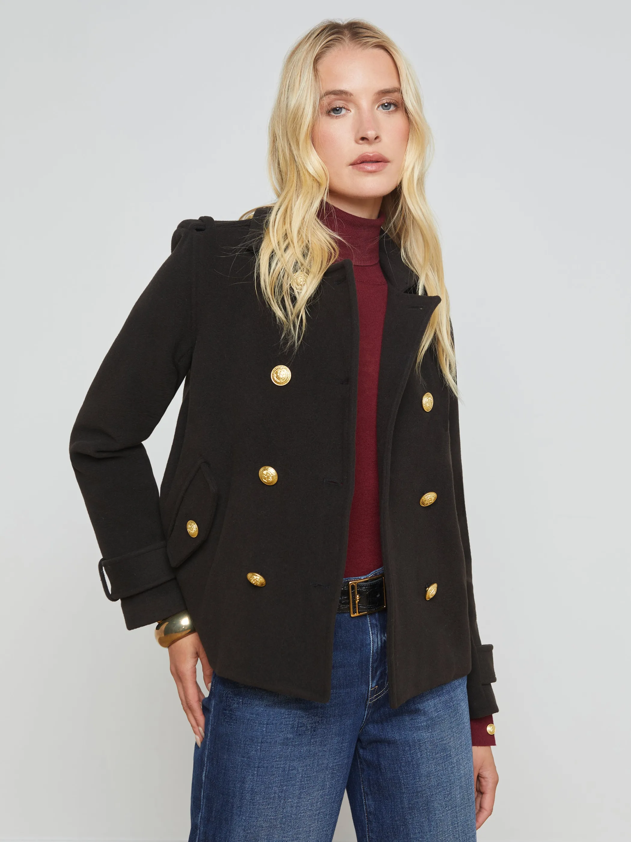 Outerwear | Blazers & Jackets*L'AGENCE FRANCO COAT DarkChocolate