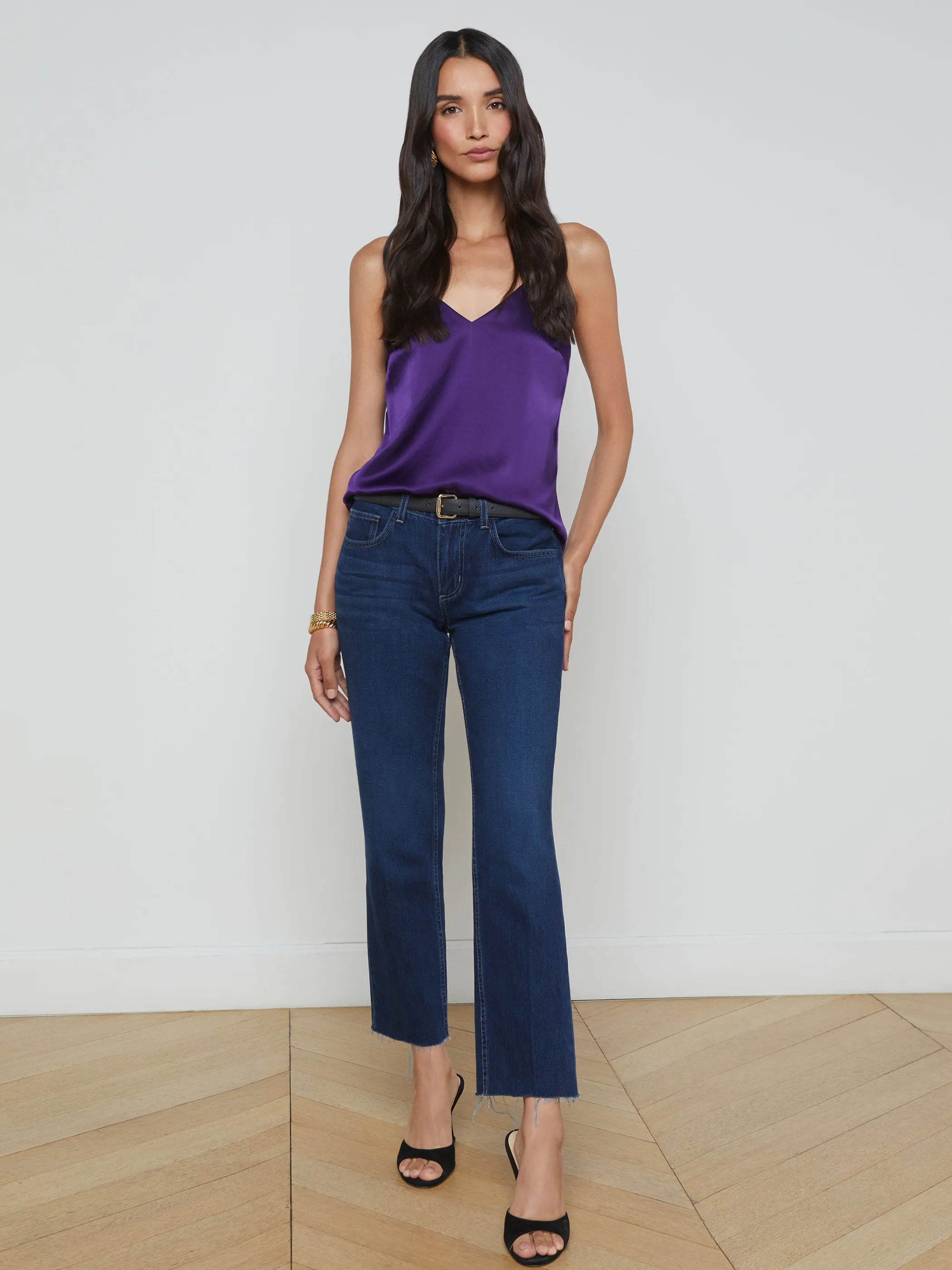 Blouses & Tops | Camisoles & Tanks*L'AGENCE GABRIELLA SILK CAMISOLE Acai