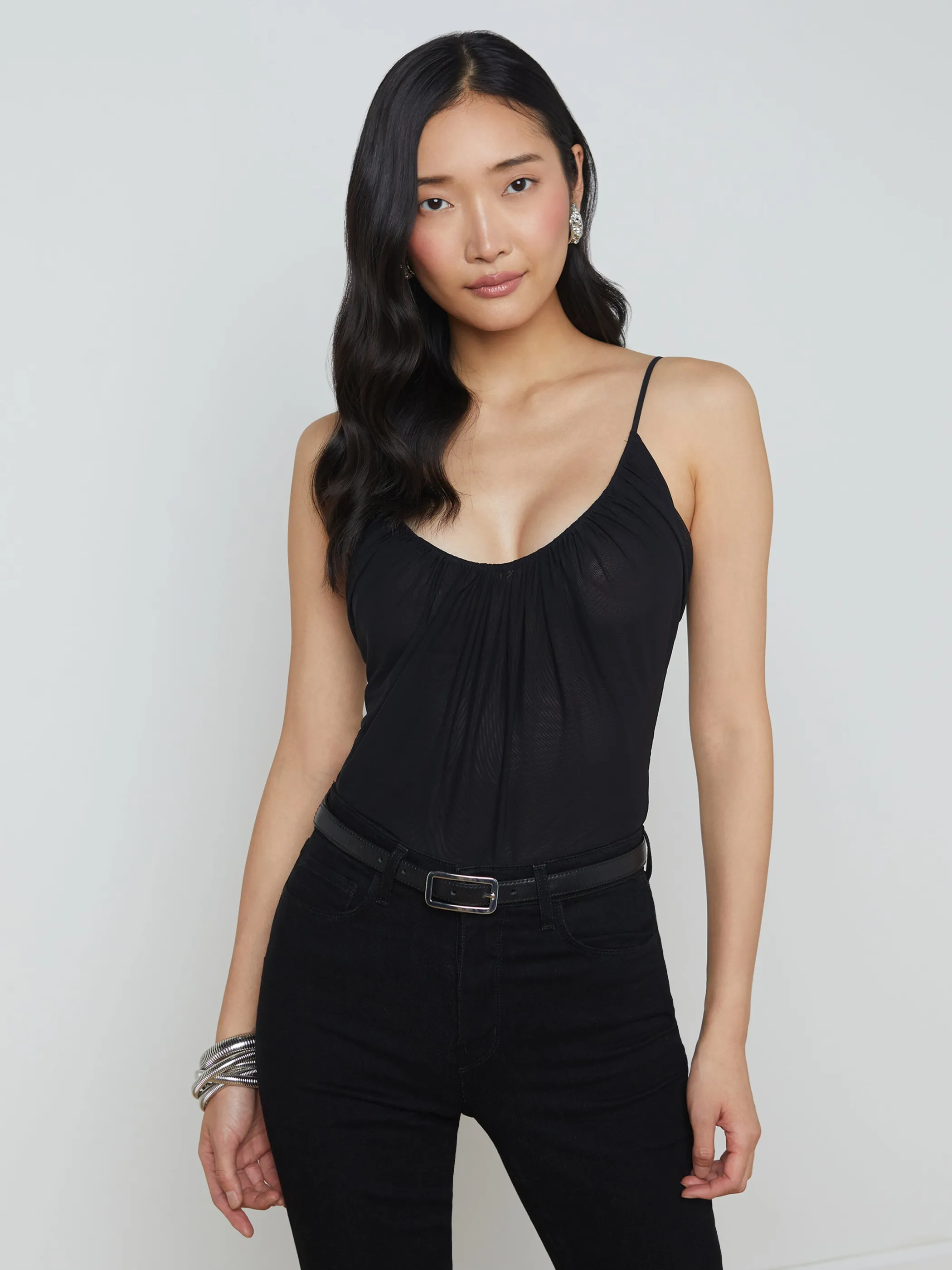 Camisoles & Tanks | Blouses & Tops*L'AGENCE GELINA BODYSUIT Black