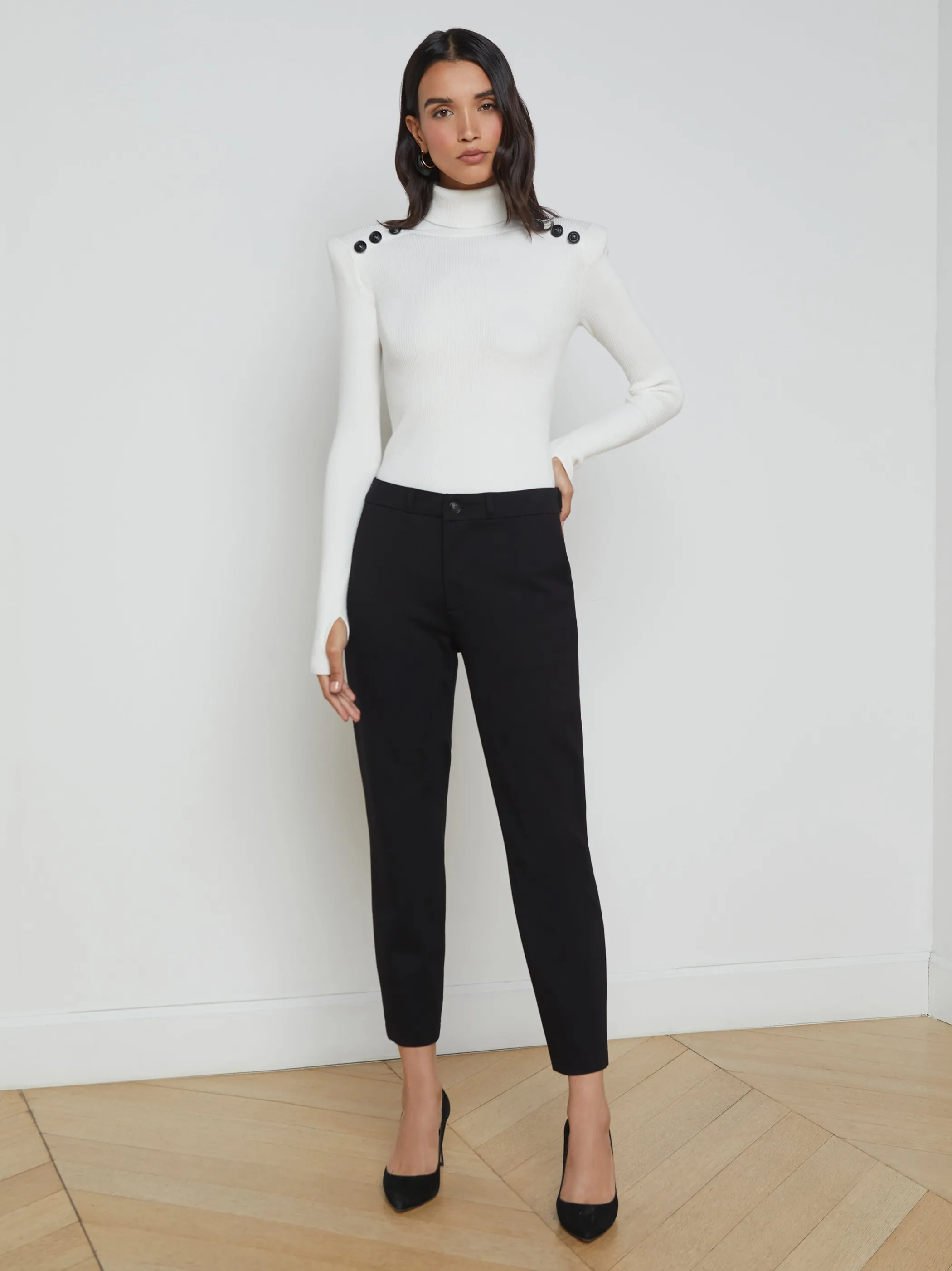 Pants*L'AGENCE HARLOW CROPPED TROUSER Black