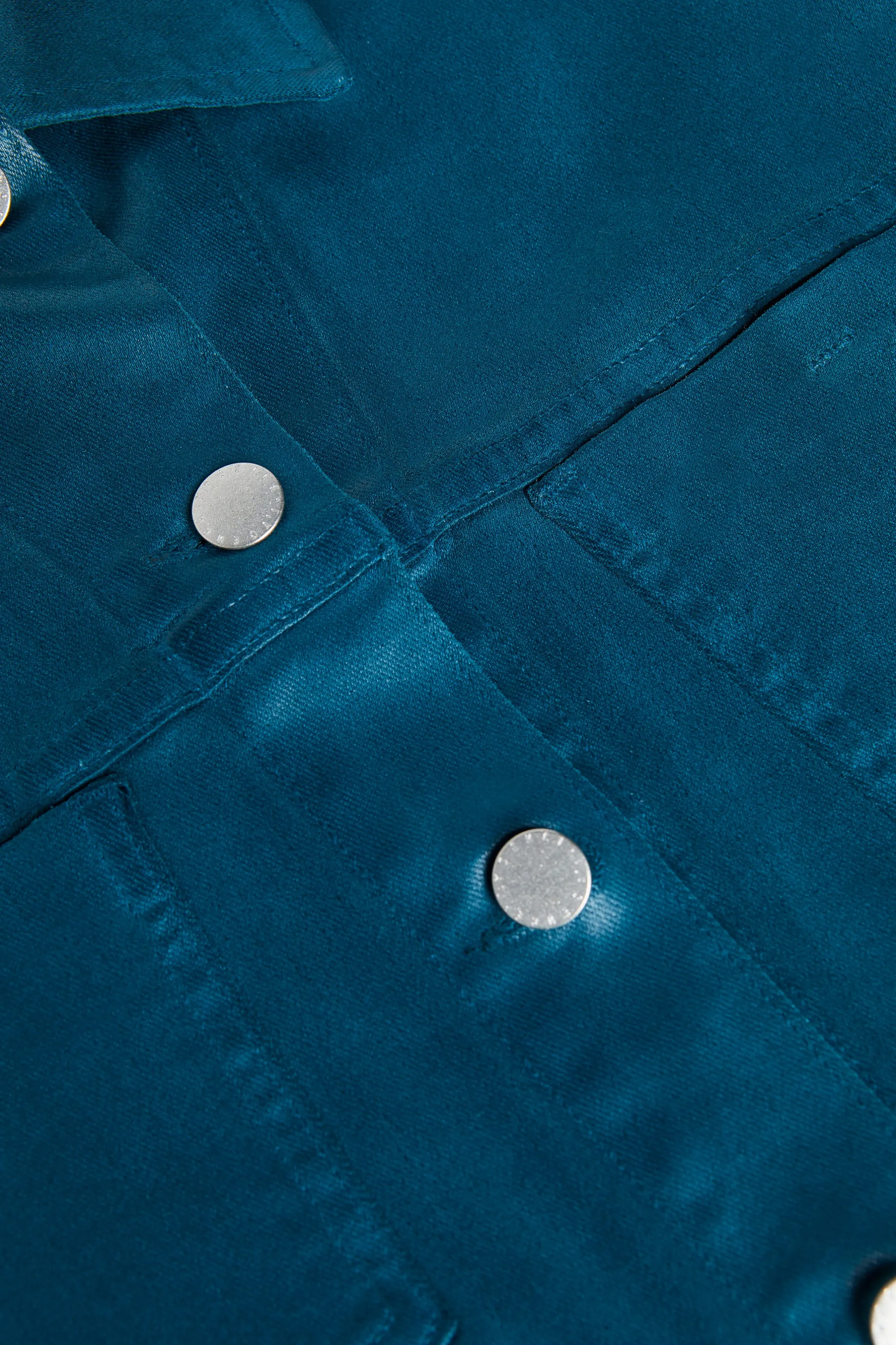 New Denim | Coated Denim*L'AGENCE JANELLE COATED DENIM JACKET DeepTealCoated