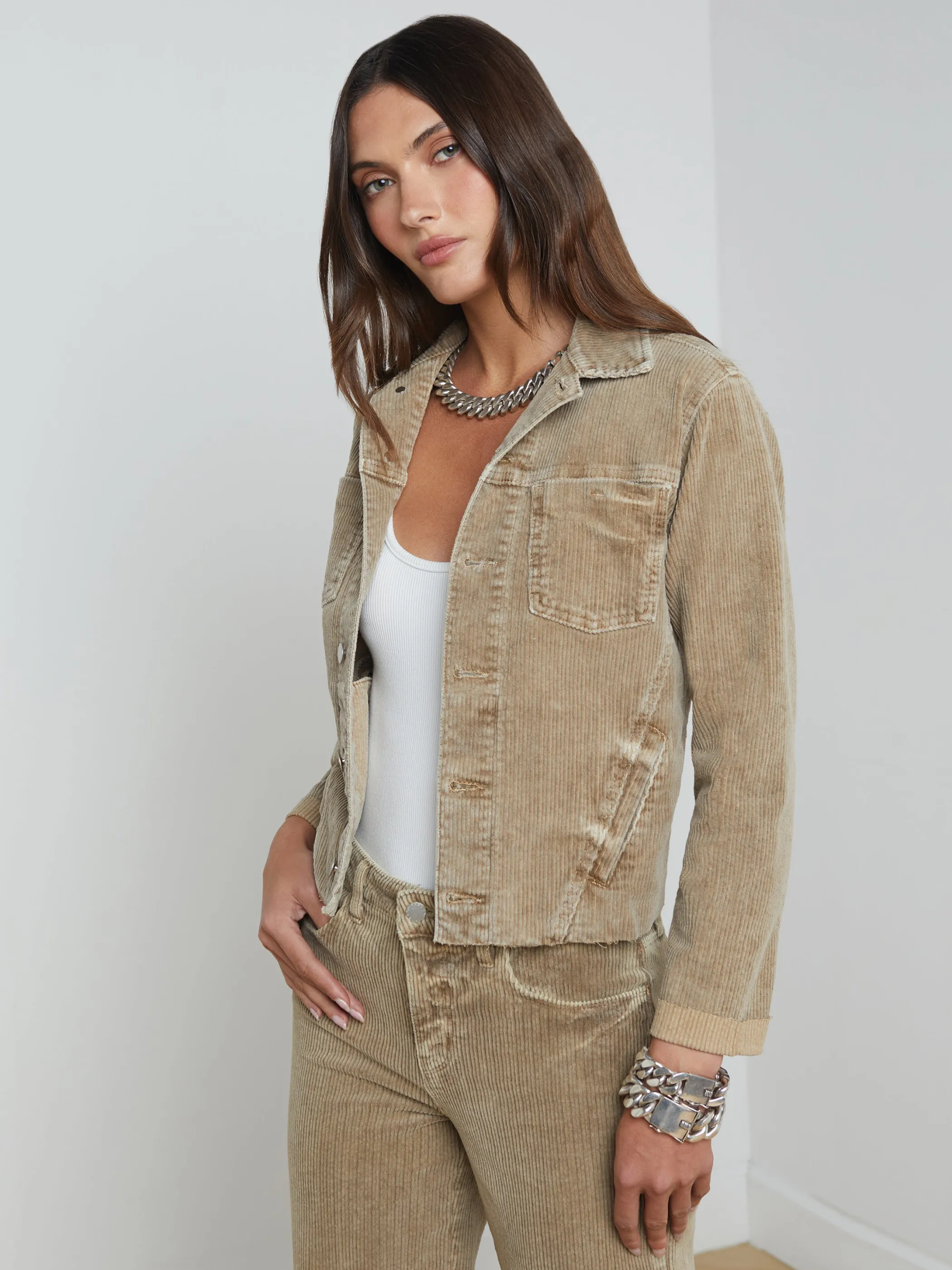 Denim Jackets | Matching Sets*L'AGENCE JANELLE CORDUROY JACKET Barrel