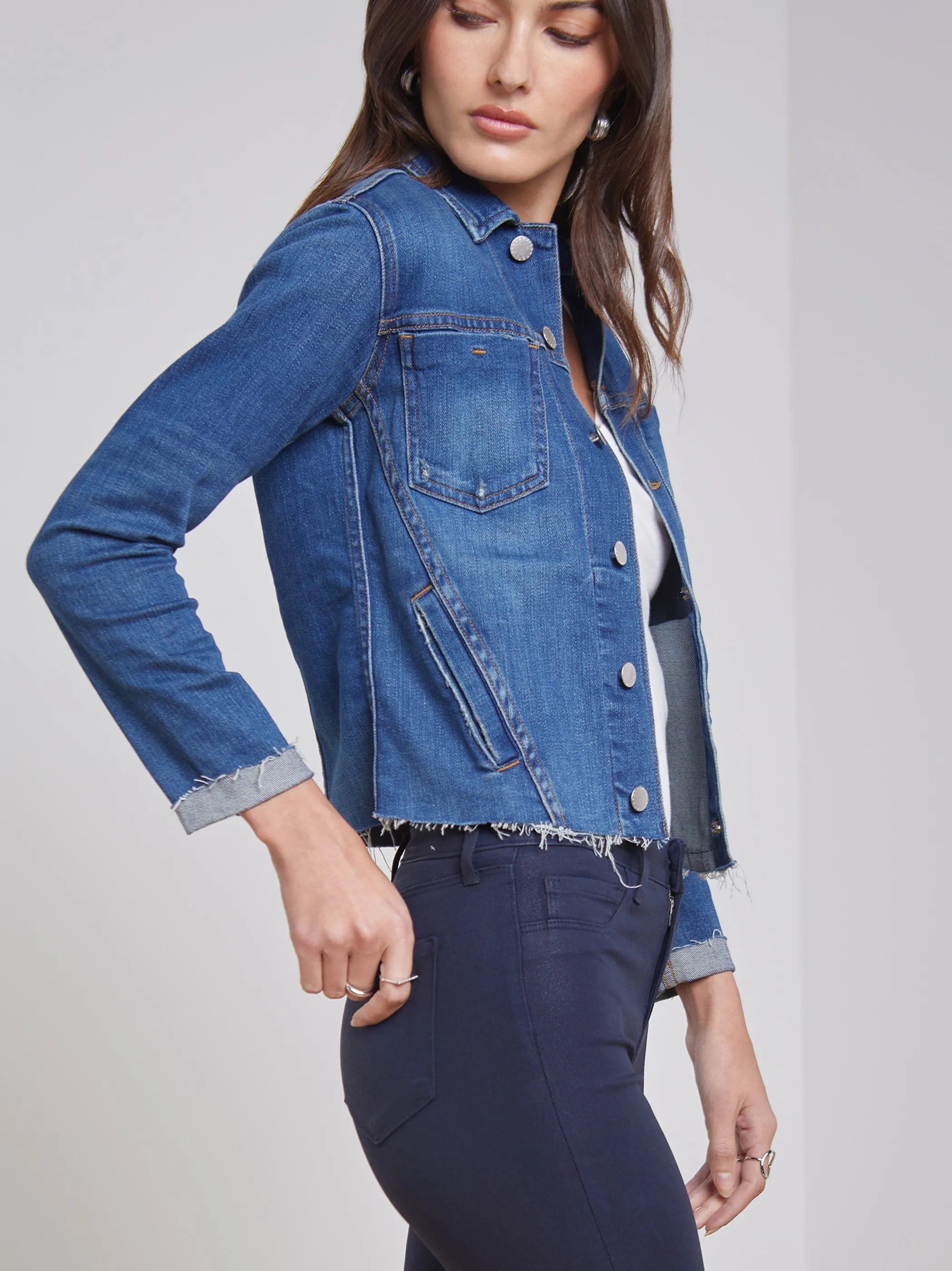 Denim Jackets | Blazers & Jackets*L'AGENCE JANELLE DENIM JACKET Authentique