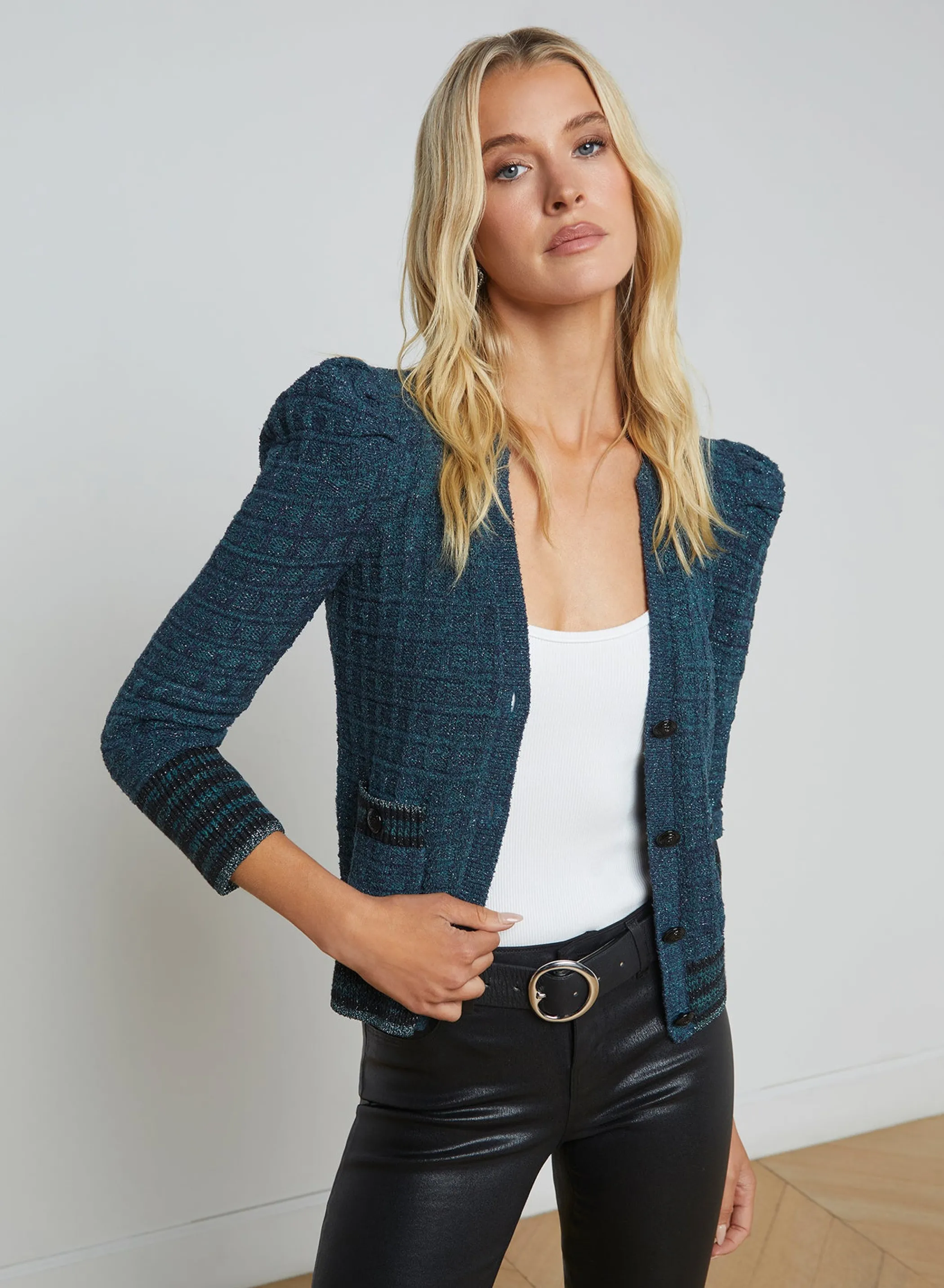 Knitwear | Blazers & Jackets*L'AGENCE JENNI CARDIGAN DeepTealMulti