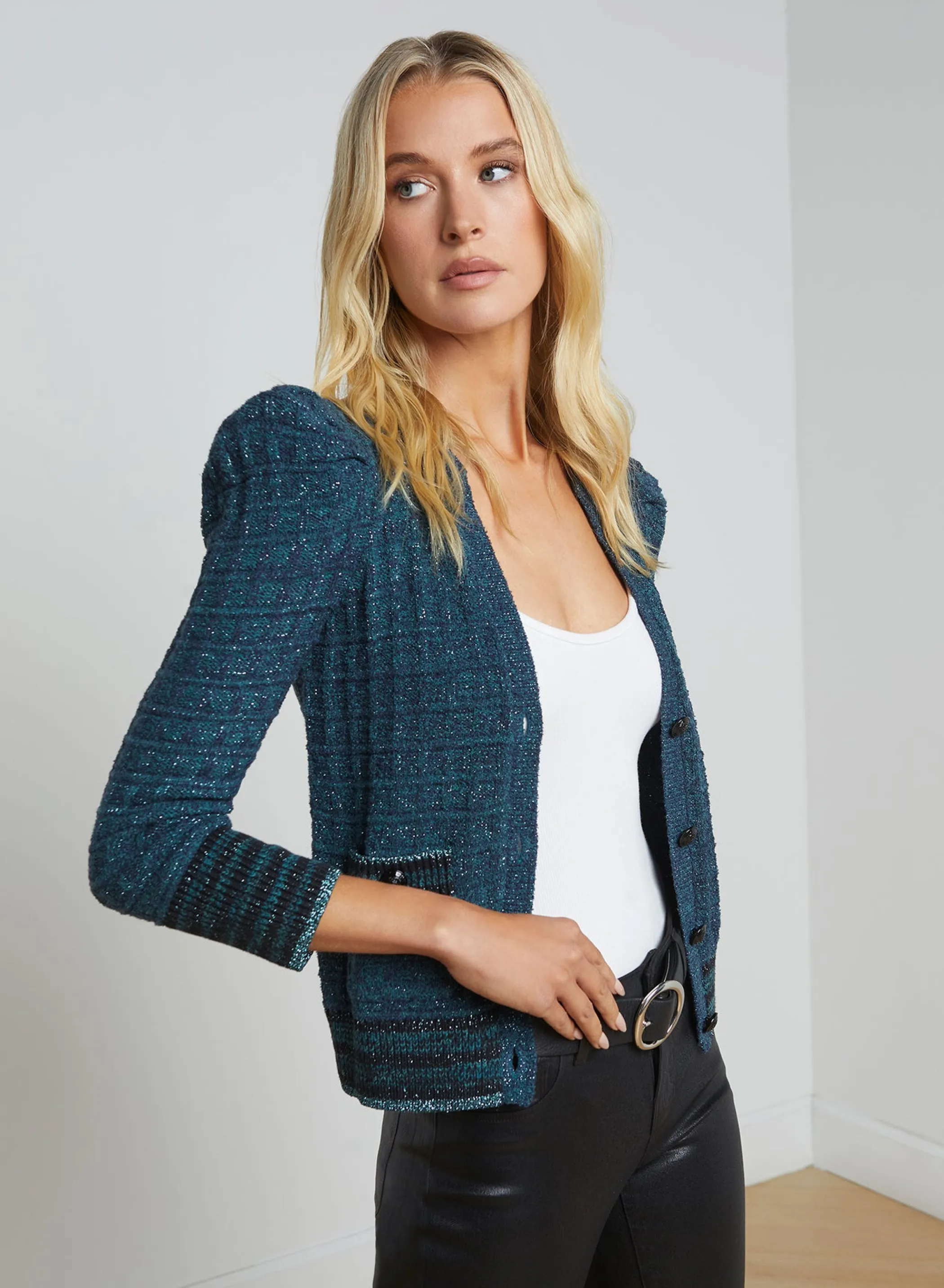 Knitwear | Blazers & Jackets*L'AGENCE JENNI CARDIGAN DeepTealMulti