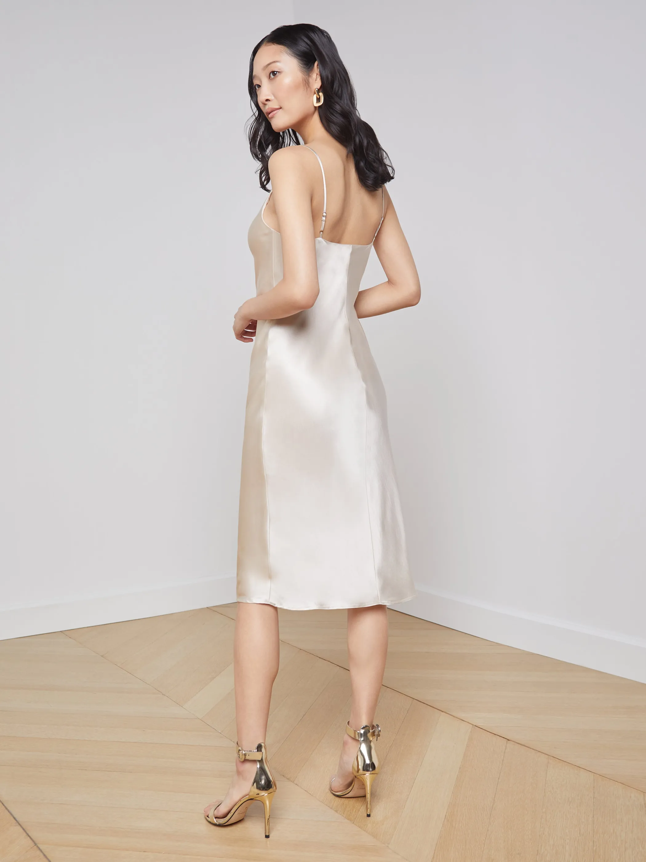 Dresses & Jumpsuits*L'AGENCE JODIE SILK SLIP DRESS Champagne