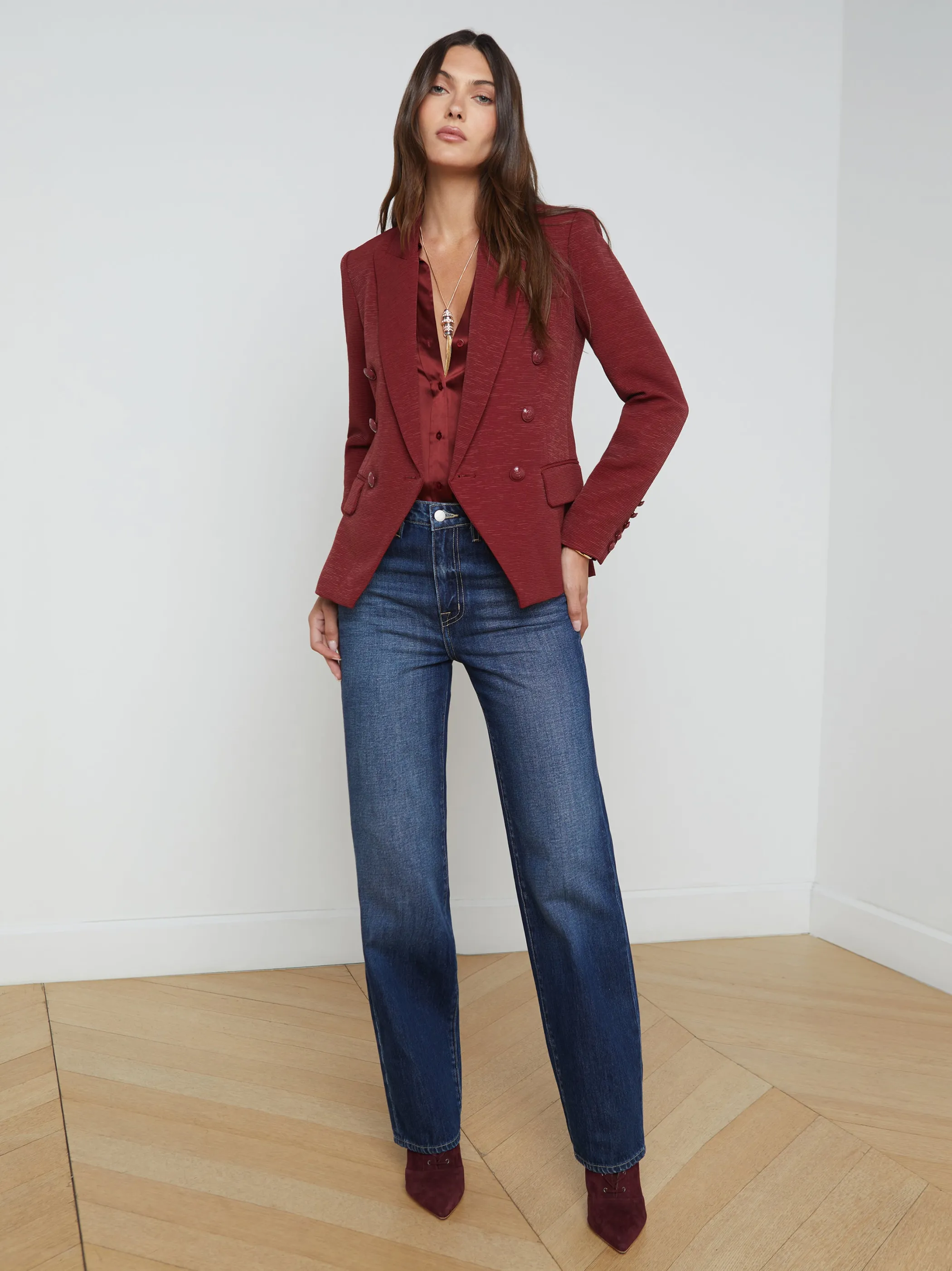 Blazers & Jackets*L'AGENCE KENZIE BLAZER Syrah