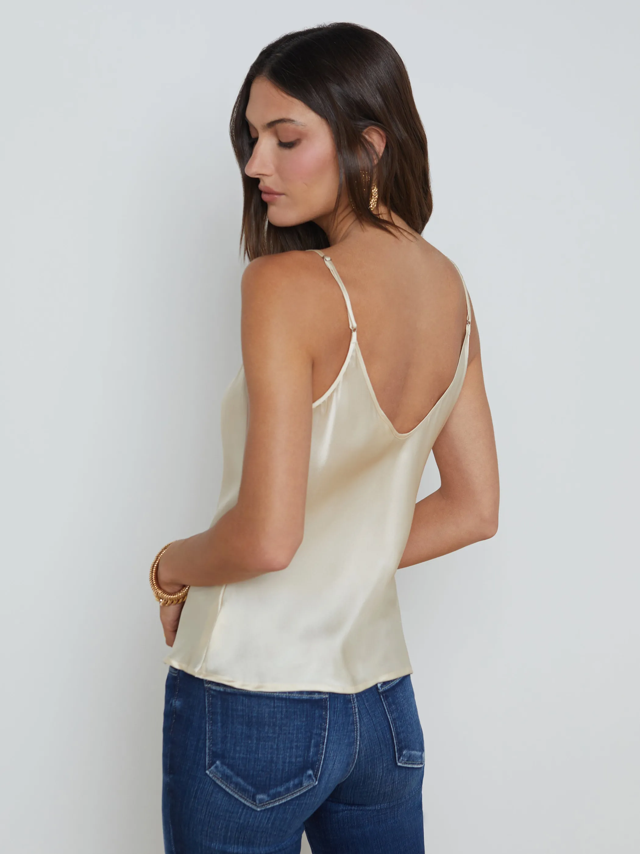 Camisoles & Tanks | Blouses & Tops*L'AGENCE LEXI SILK CAMISOLE Pearl