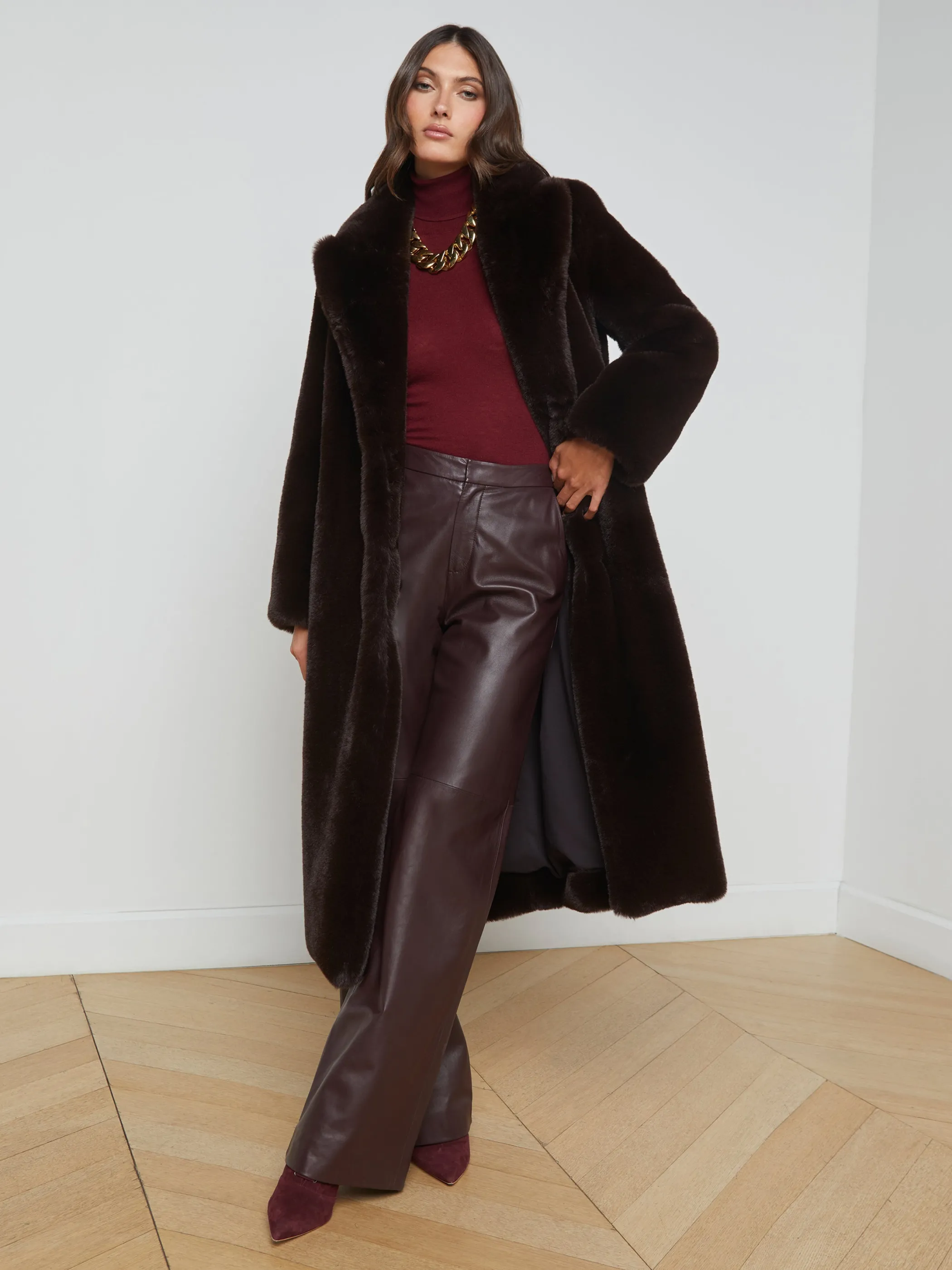 Outerwear | Blazers & Jackets*L'AGENCE LIZBETH FAUX FUR JACKET Ganache