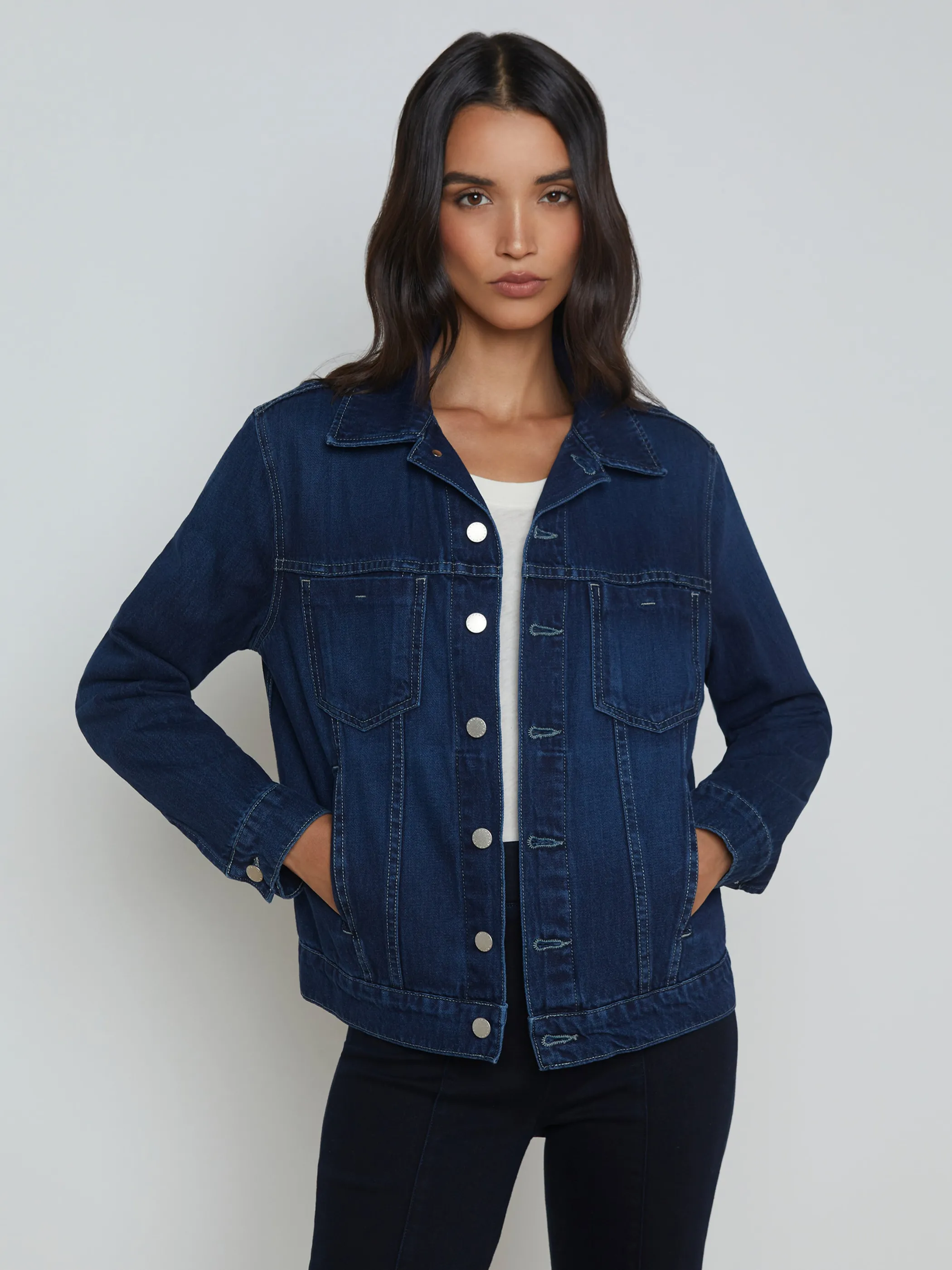 Denim Jackets | Blazers & Jackets*L'AGENCE MACK OVERSIZED DENIM JACKET Harlan