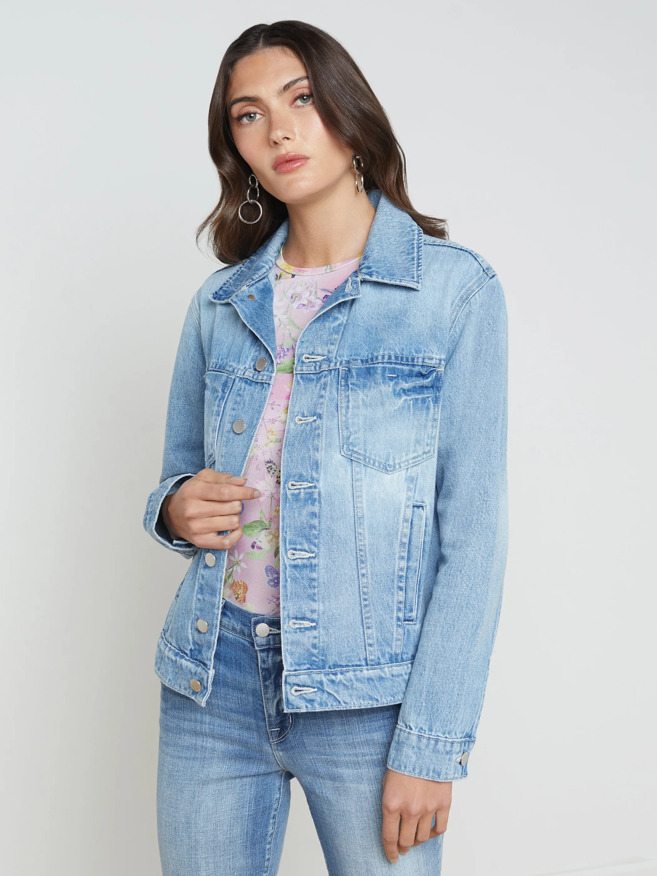 Denim Jackets*L'AGENCE MACK OVERSIZED DENIM JACKET - JEAN BAR ONLY Palisade