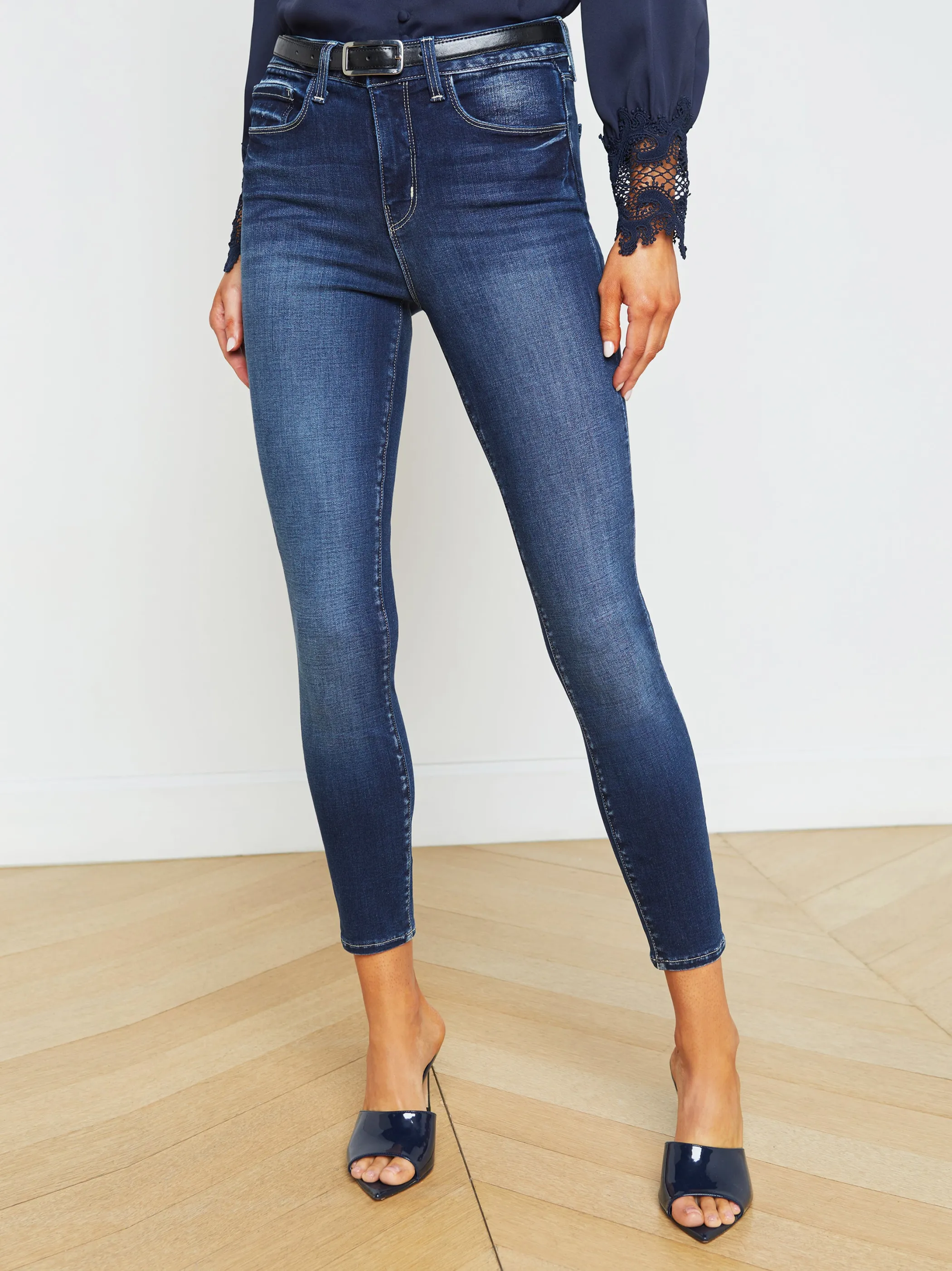 Aged Denim*L'AGENCE MARGOT SKINNY JEAN Columbia