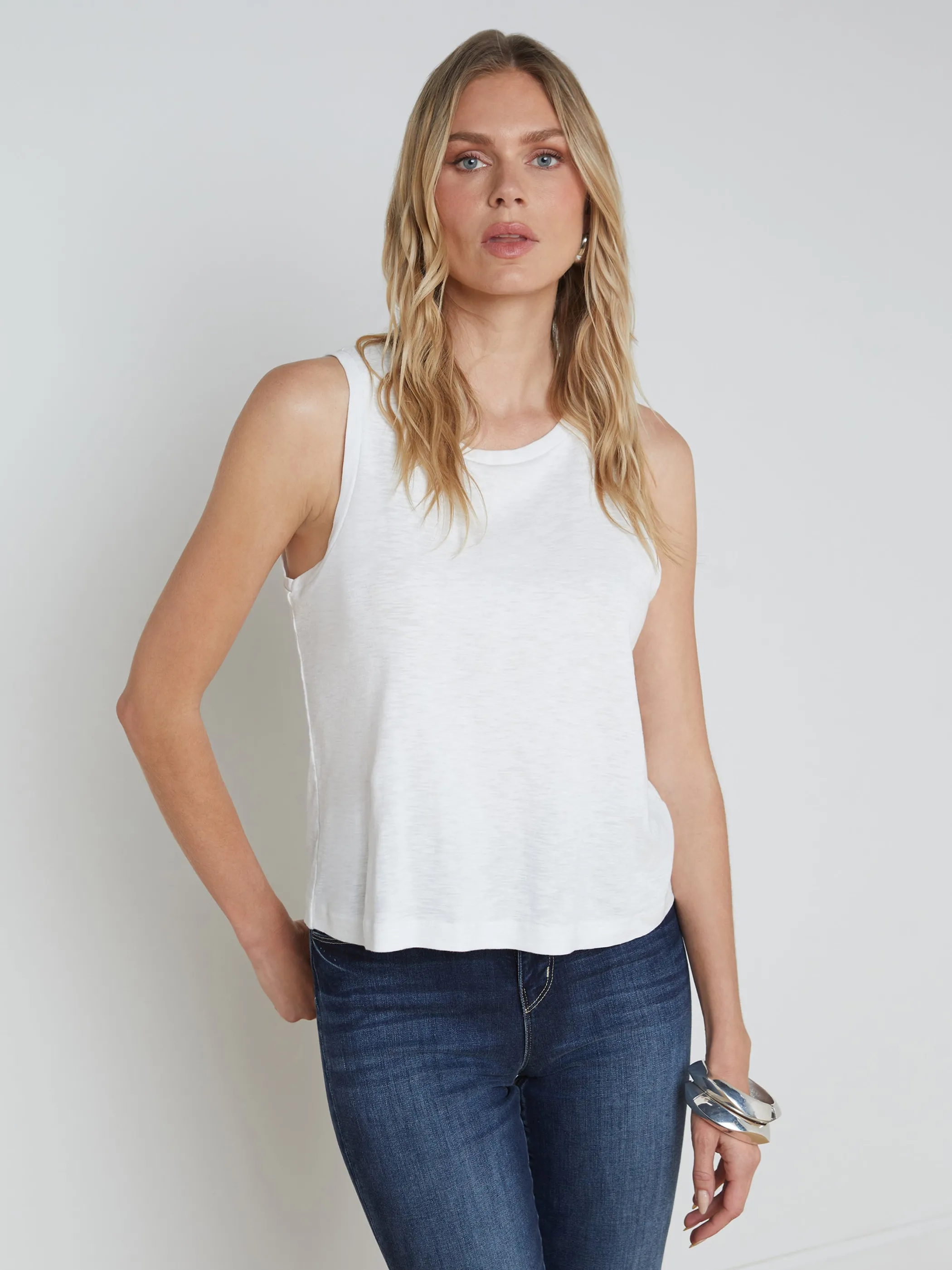 Camisoles & Tanks | Tees*L'AGENCE MIKAELA COTTON TANK White