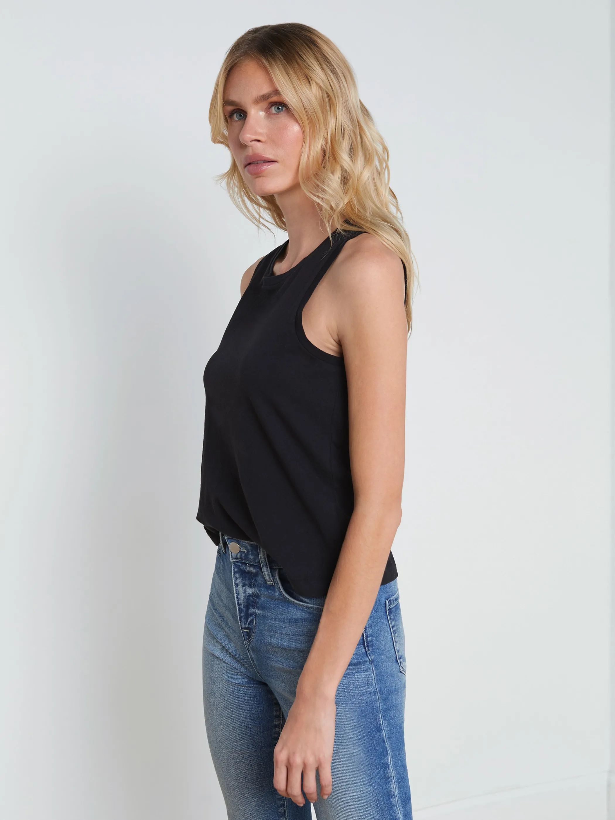 Camisoles & Tanks | Tees*L'AGENCE MIKAELA COTTON TANK Black