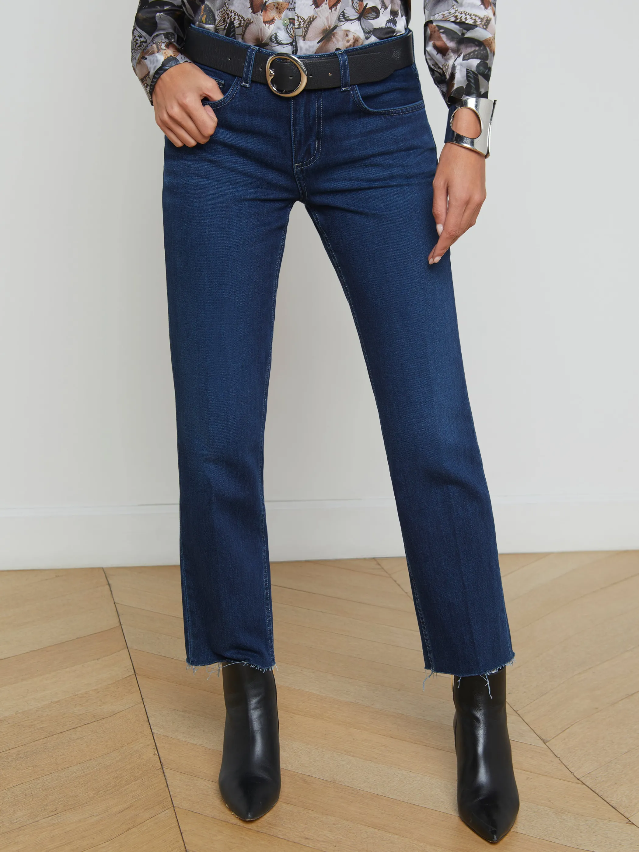 New Denim*L'AGENCE MILANA SLOUCHY STOVEPIPE JEAN Harlan