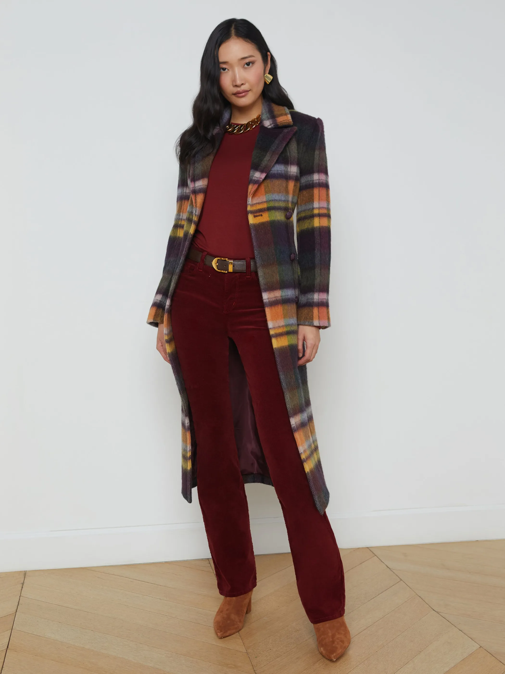 Outerwear | Blazers & Jackets*L'AGENCE OLINA COAT MultiPlaid