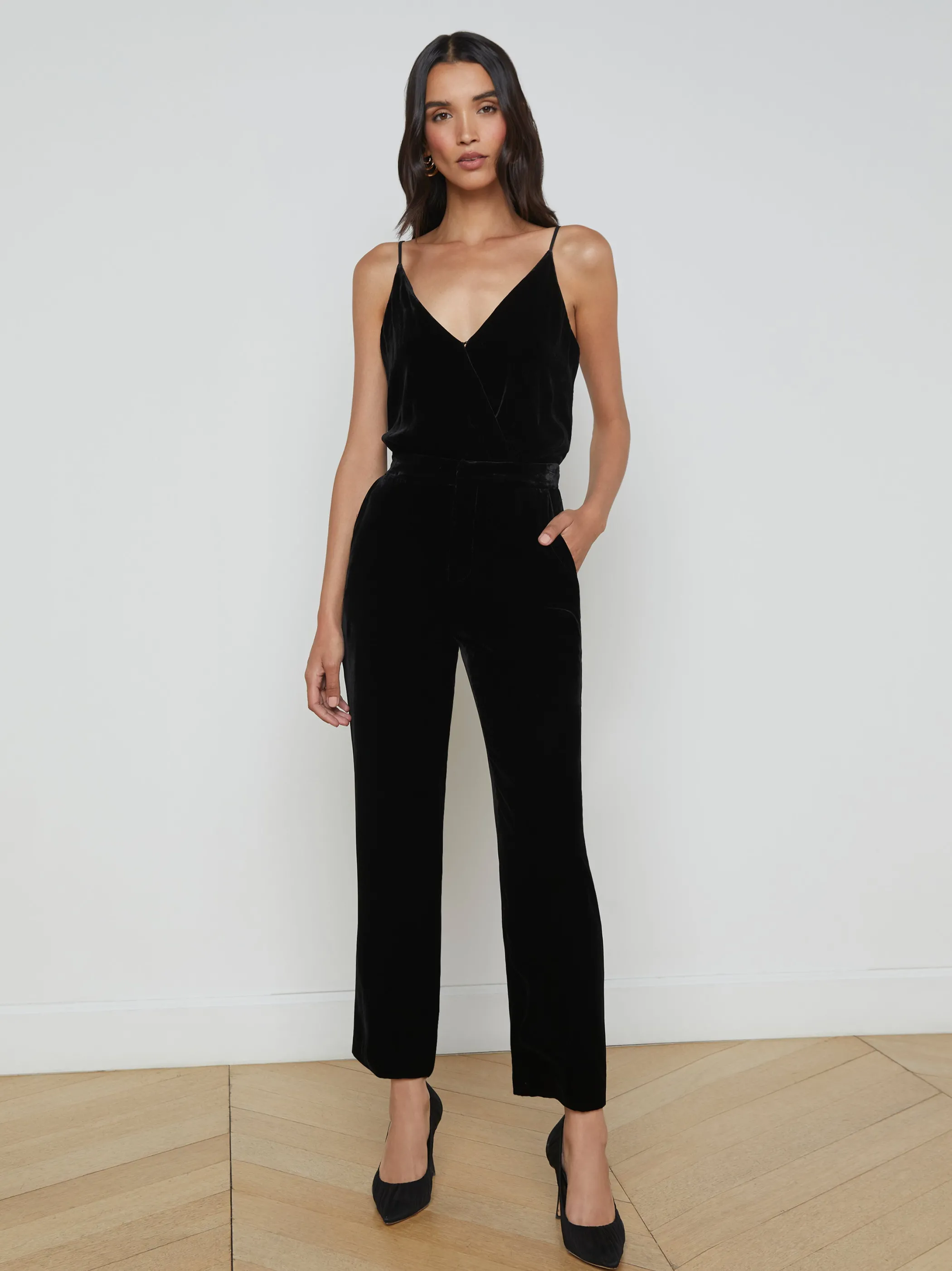 Matching Sets | Pants*L'AGENCE REBEL VELVET TROUSER Black