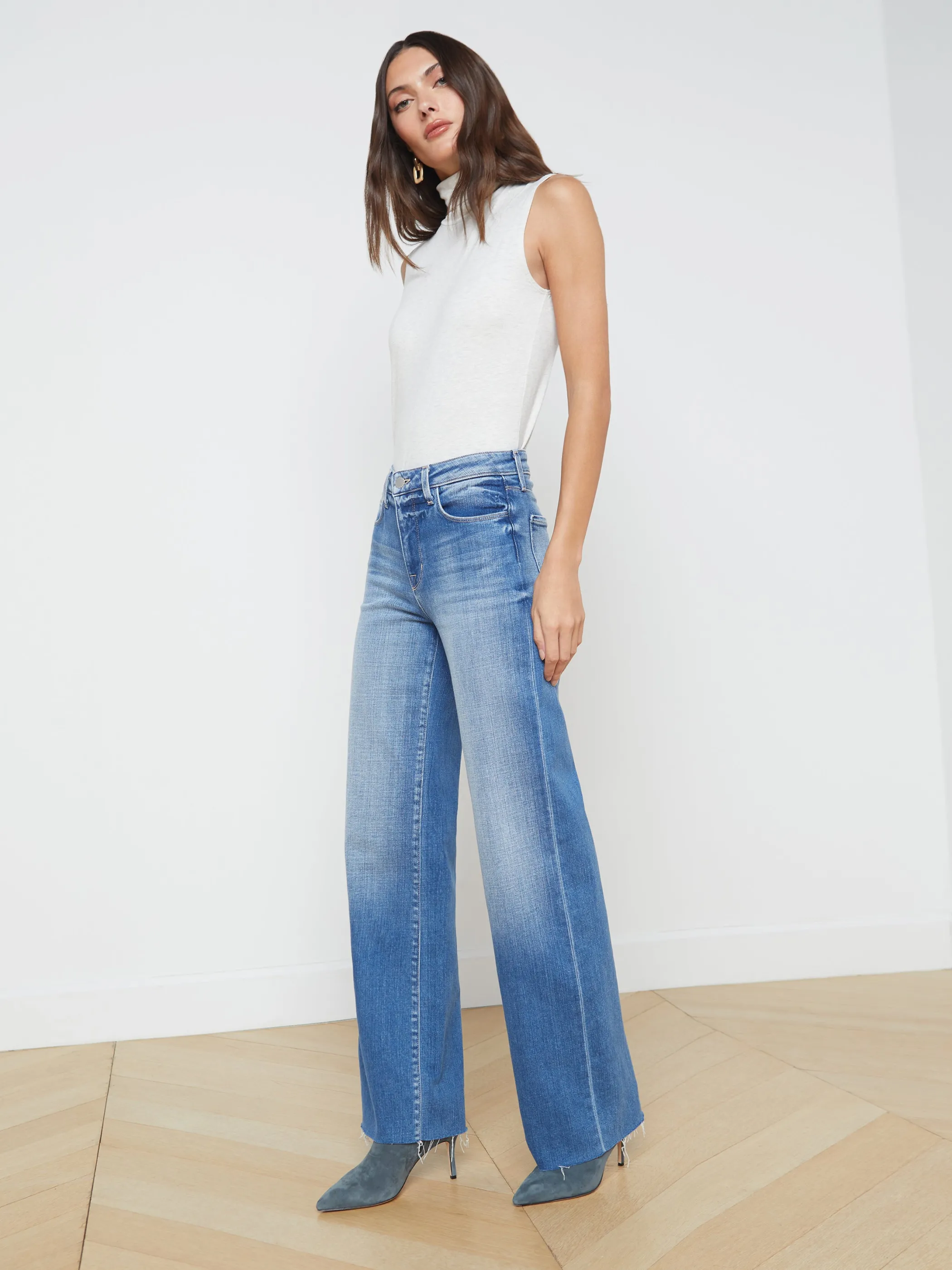 Aged Denim*L'AGENCE SCOTTIE WIDE-LEG JEAN Hayward