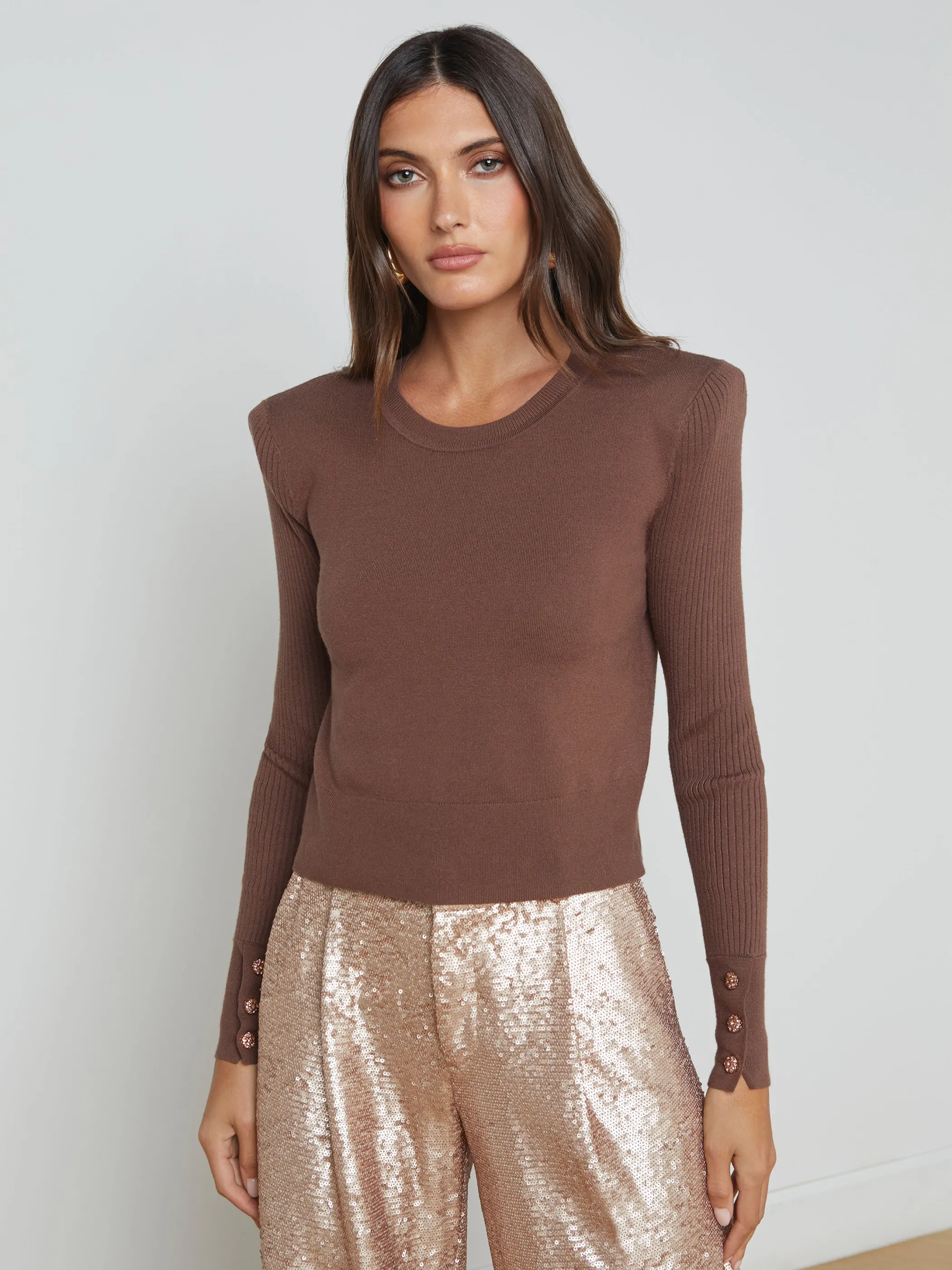 Blouses & Tops | Knitwear*L'AGENCE SKY SWEATER Cocoa