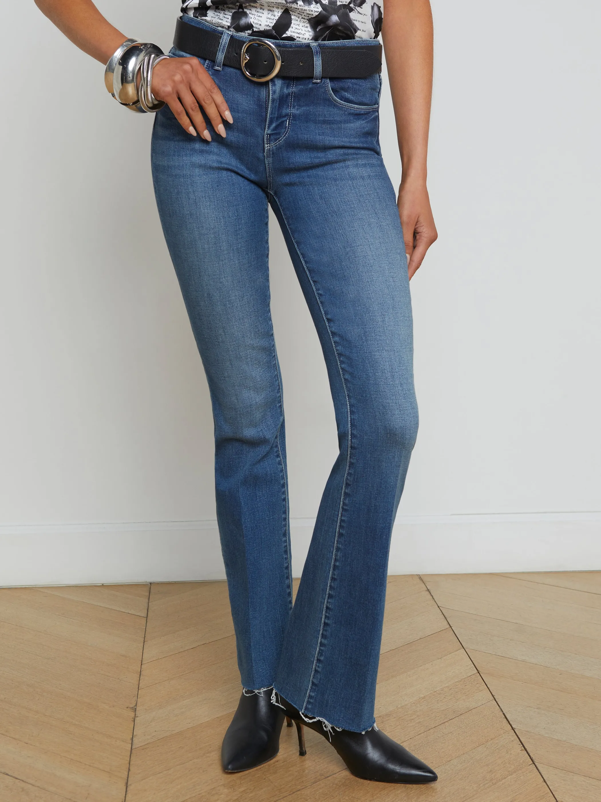 New Denim*L'AGENCE SNEEKI LOW-RISE STRAIGHT-LEG JEAN Stanton