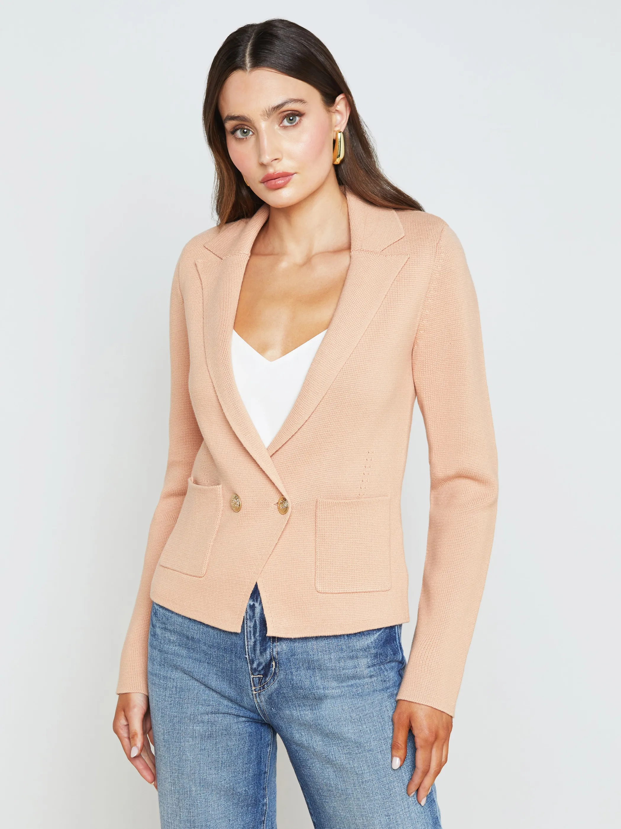 Knitwear | Blazers & Jackets*L'AGENCE SOFIA KNIT BLAZER DustyPink