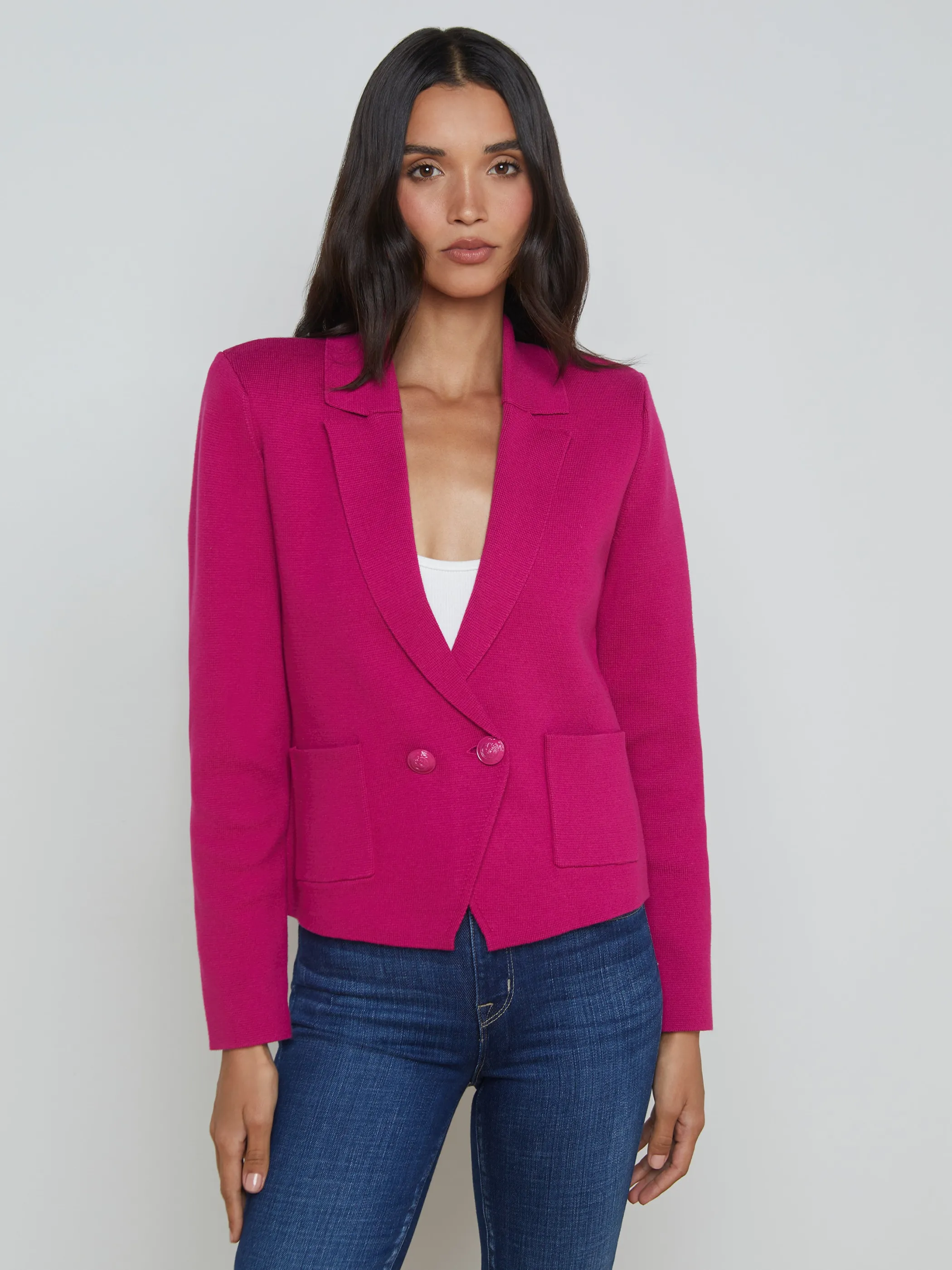 Knitwear | Blazers & Jackets*L'AGENCE SOFIA KNIT BLAZER Ruby